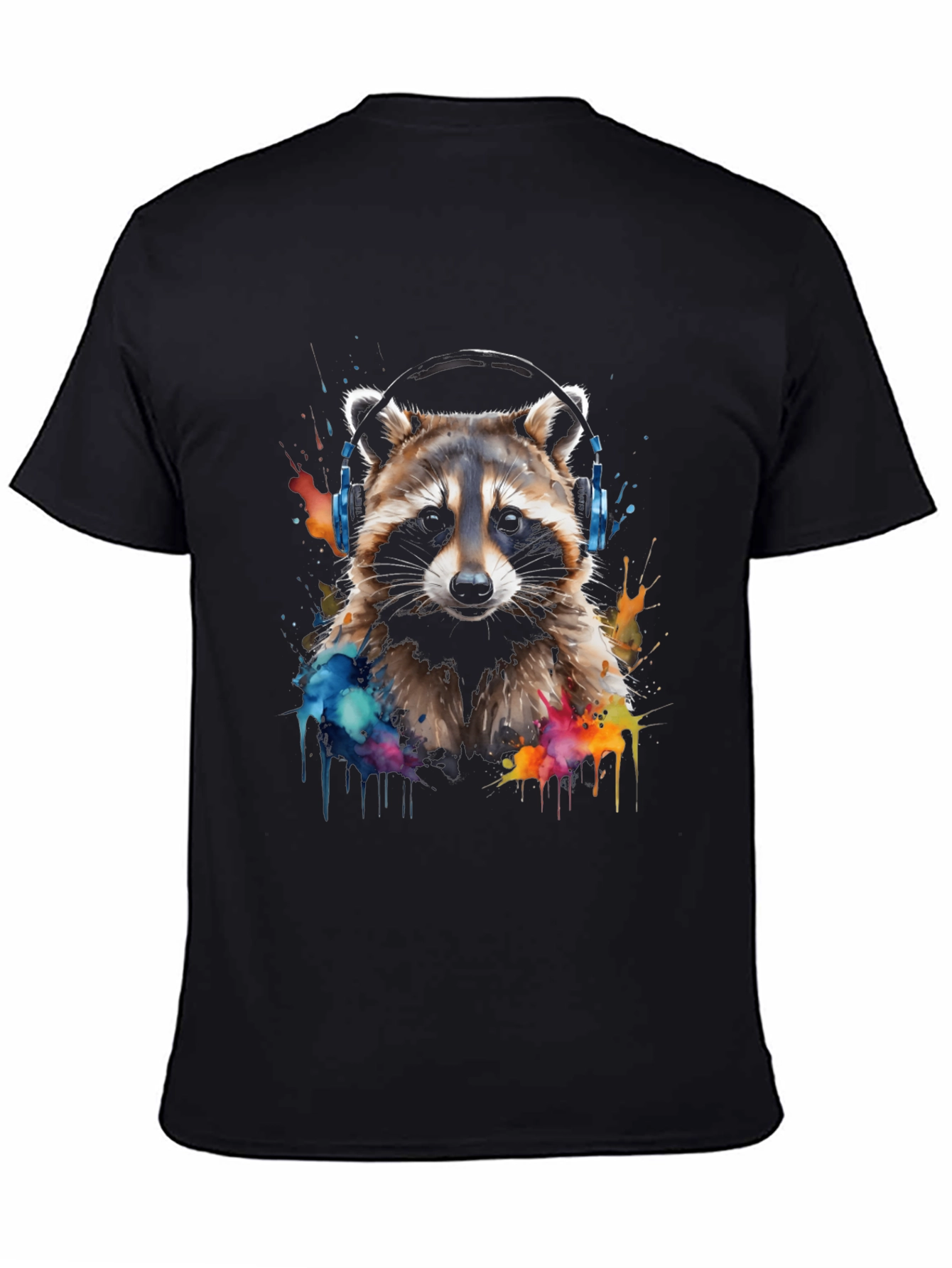 Raccoon Headphone Graphic Tee