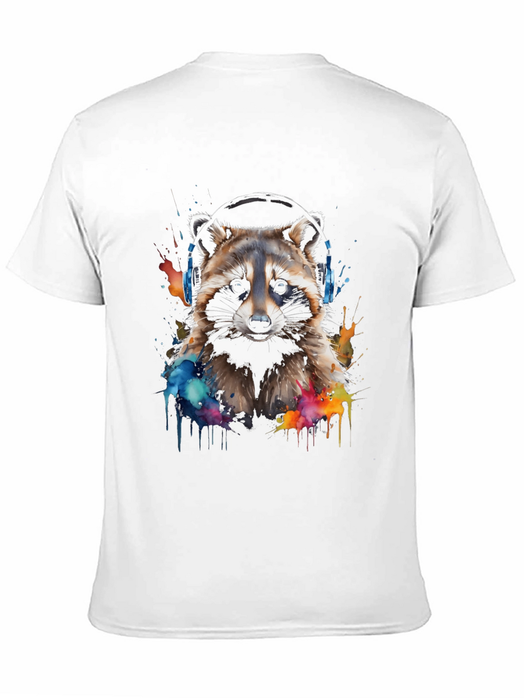 Raccoon Headphone Graphic Tee
