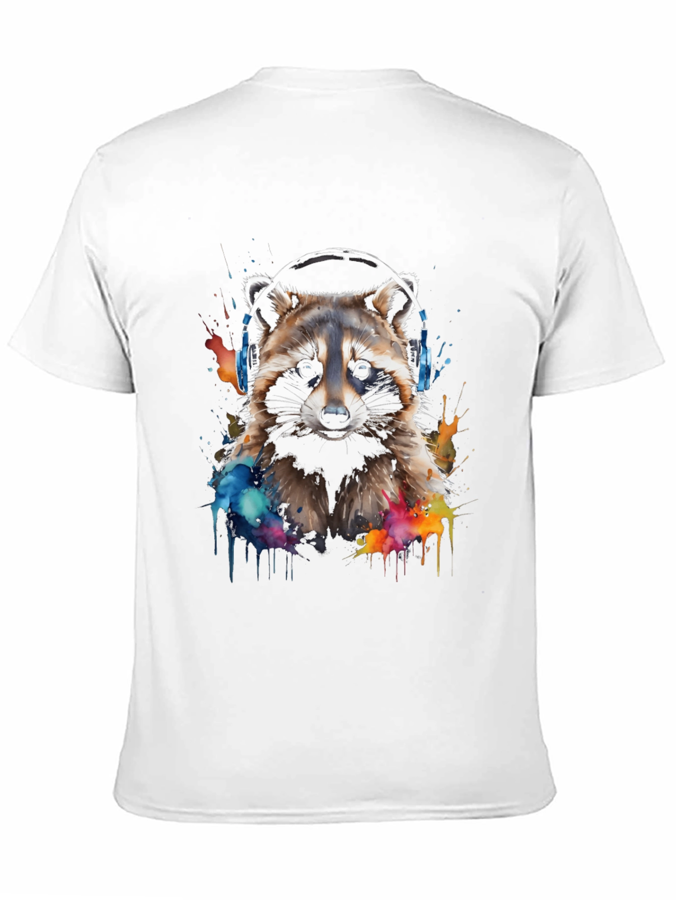 Raccoon Headphone Graphic Tee