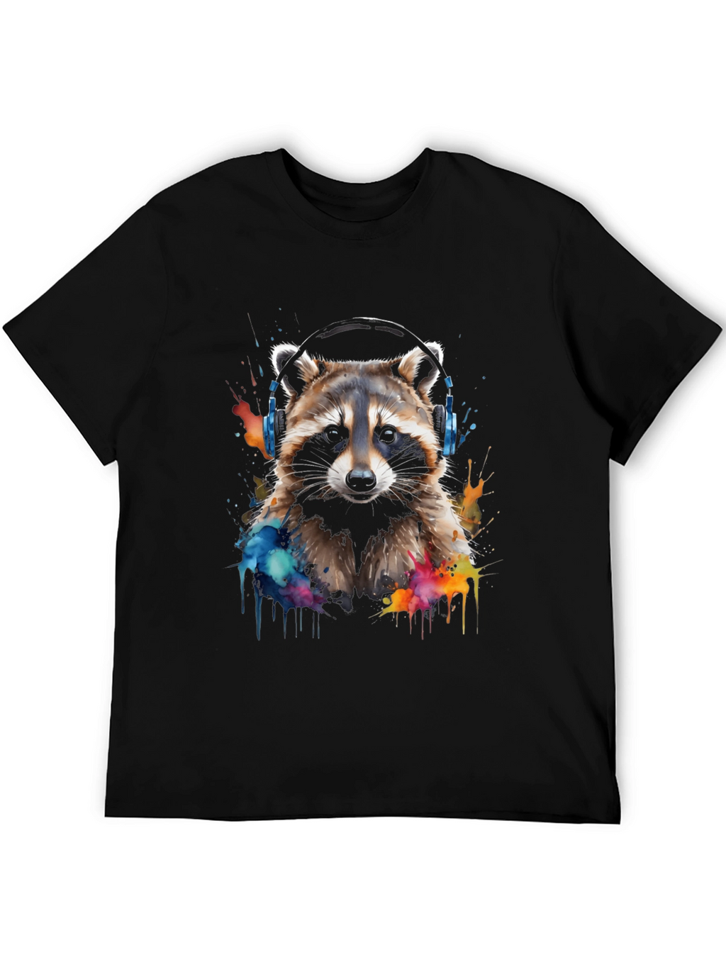 Raccoon Headphone Graphic Tee
