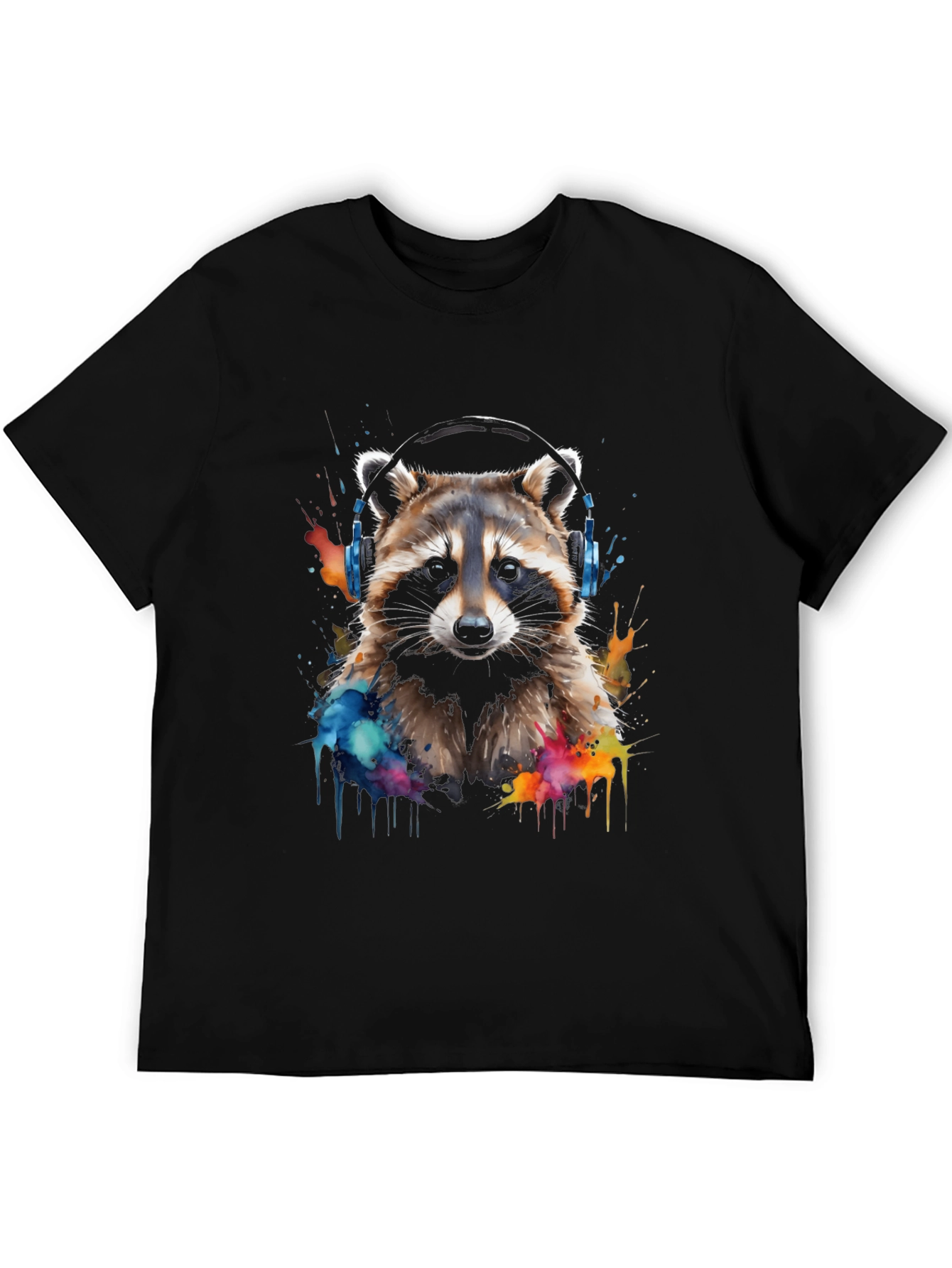 Raccoon Headphone Graphic Tee
