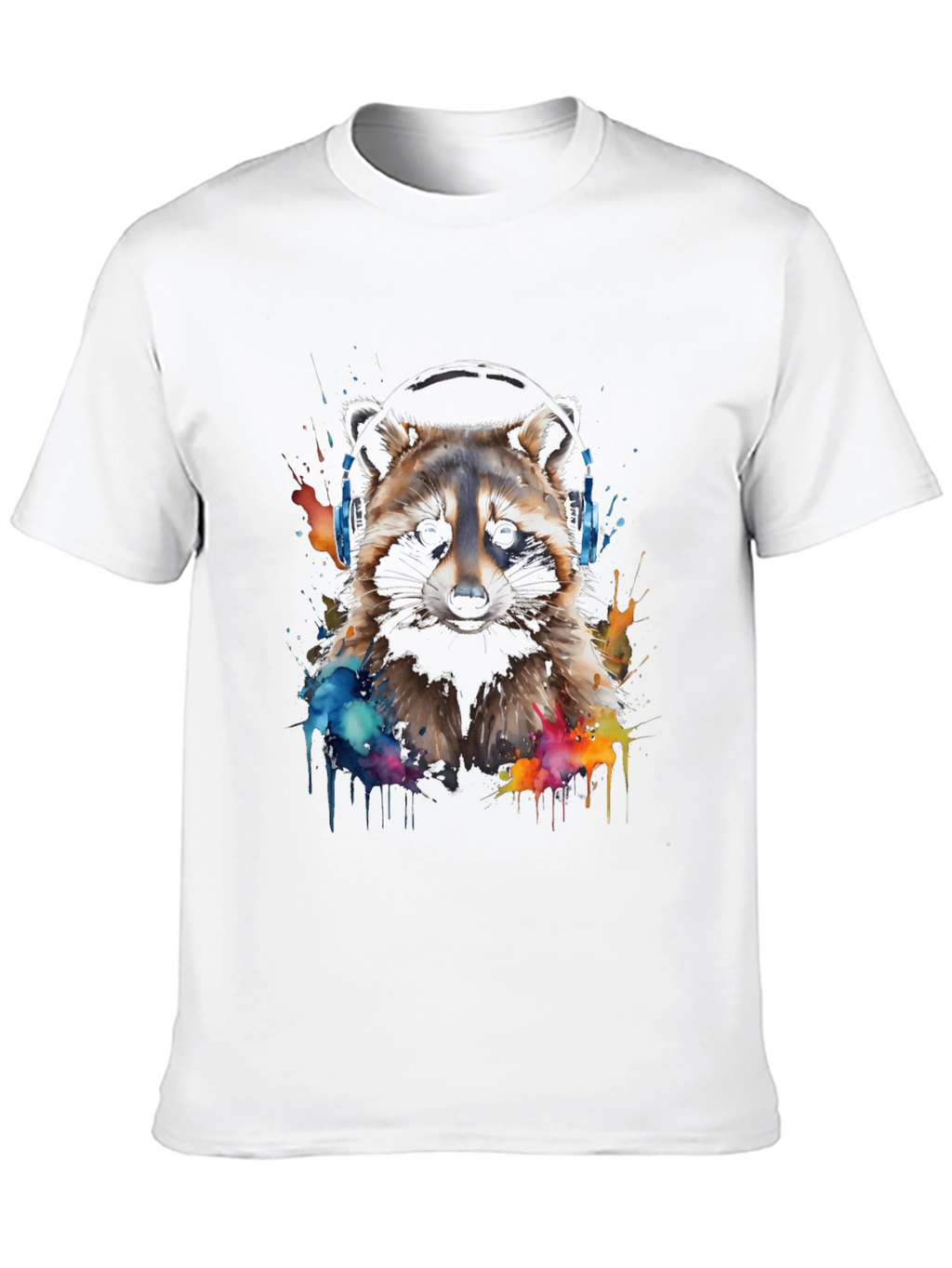 Raccoon Headphone Graphic Tee