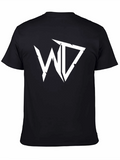Mens Black Graphic Tee - WD Design