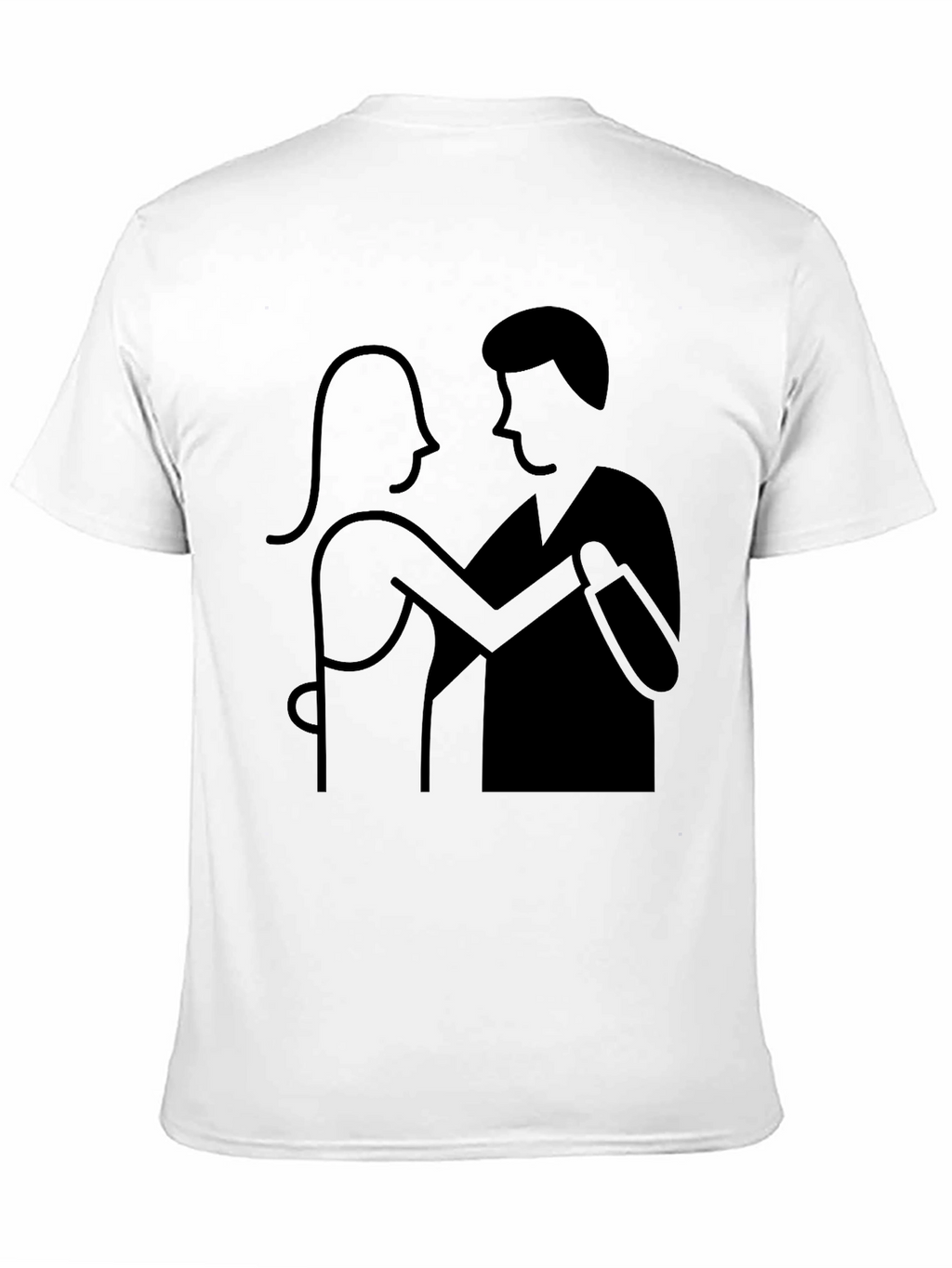 Dancing Couple Graphic Tee - Black Cotton Comfort