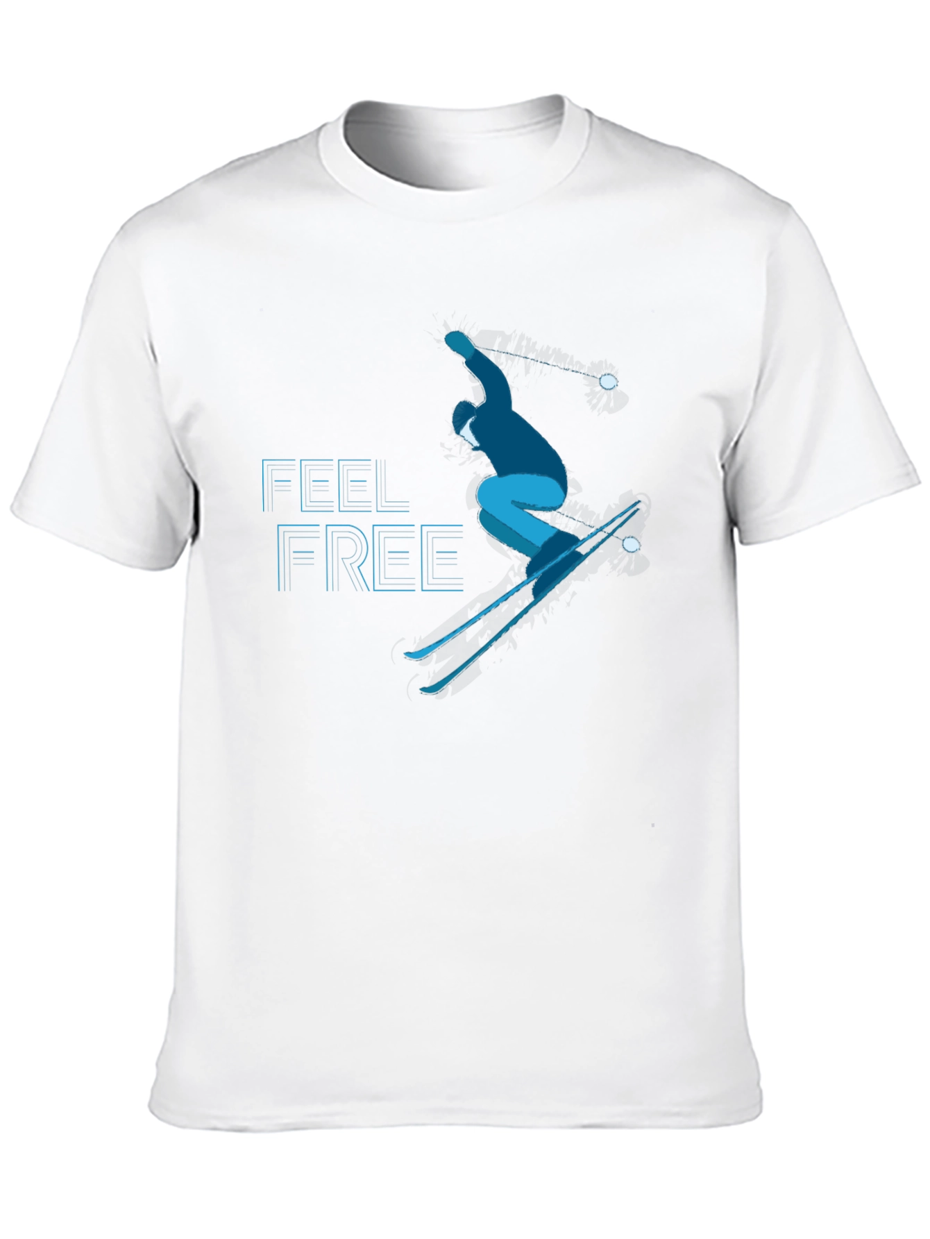 Feel Free Skiing T-Shirt - Black Graphic Tee