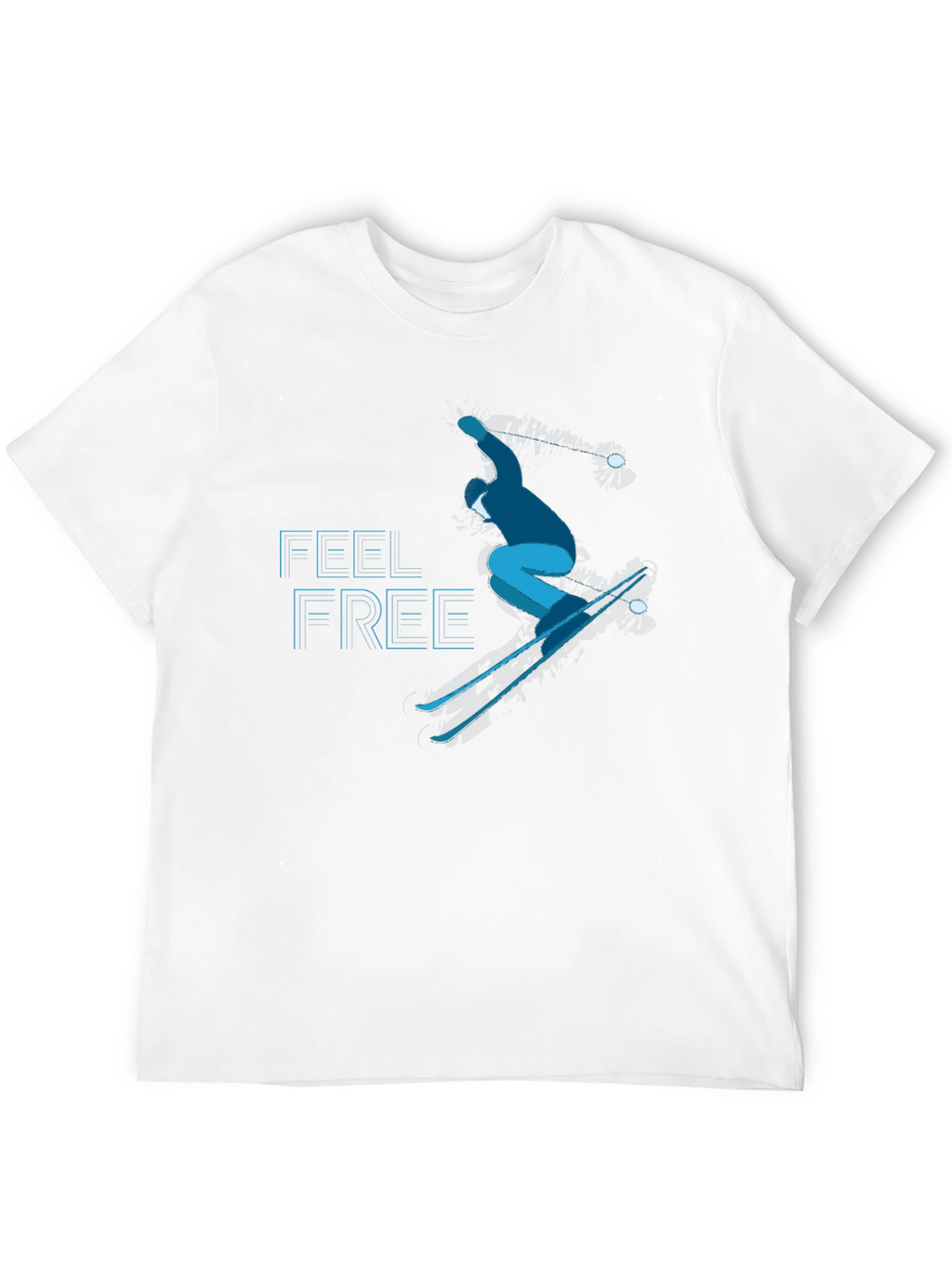 Feel Free Skiing T-Shirt - Black Graphic Tee