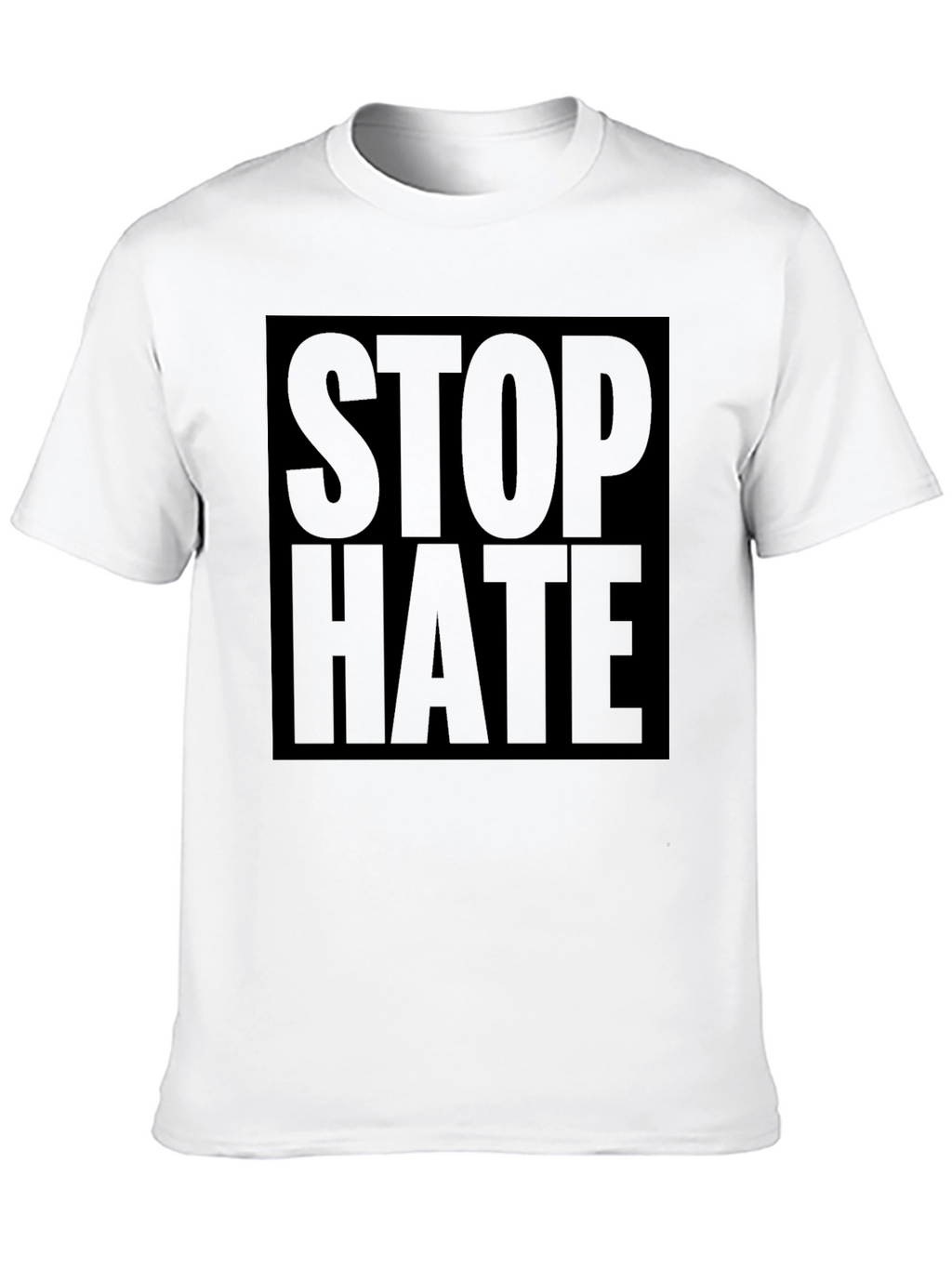 Stop Hate Statement Black T-Shirt