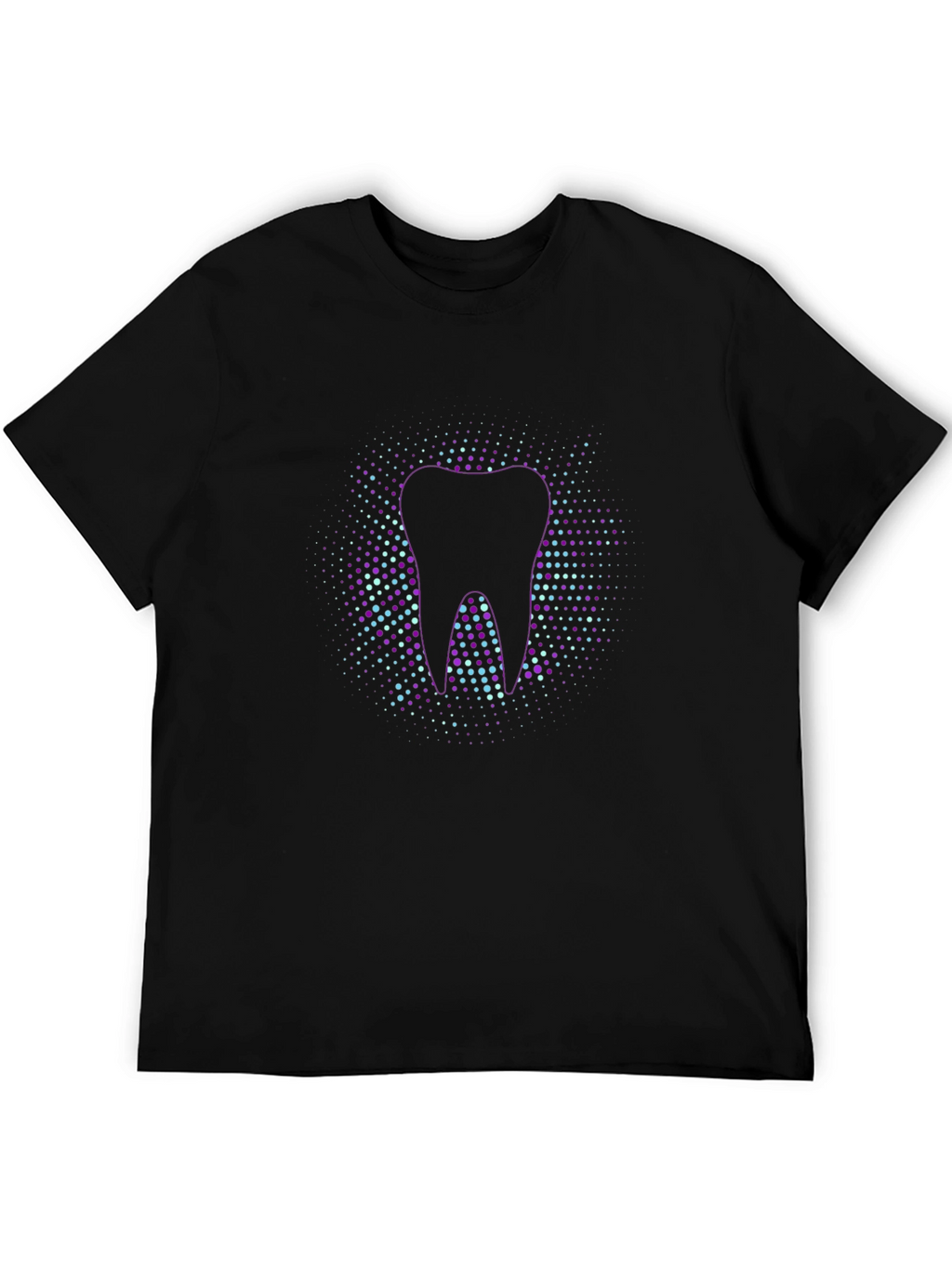 Modern Tooth Graphic Black T-Shirt