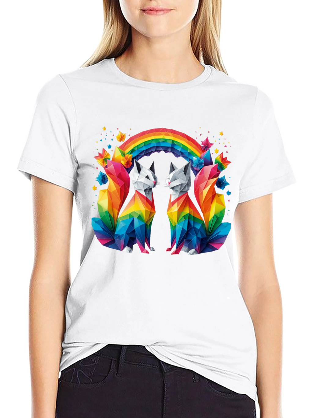 Rainbow Cats Graphic Tee
