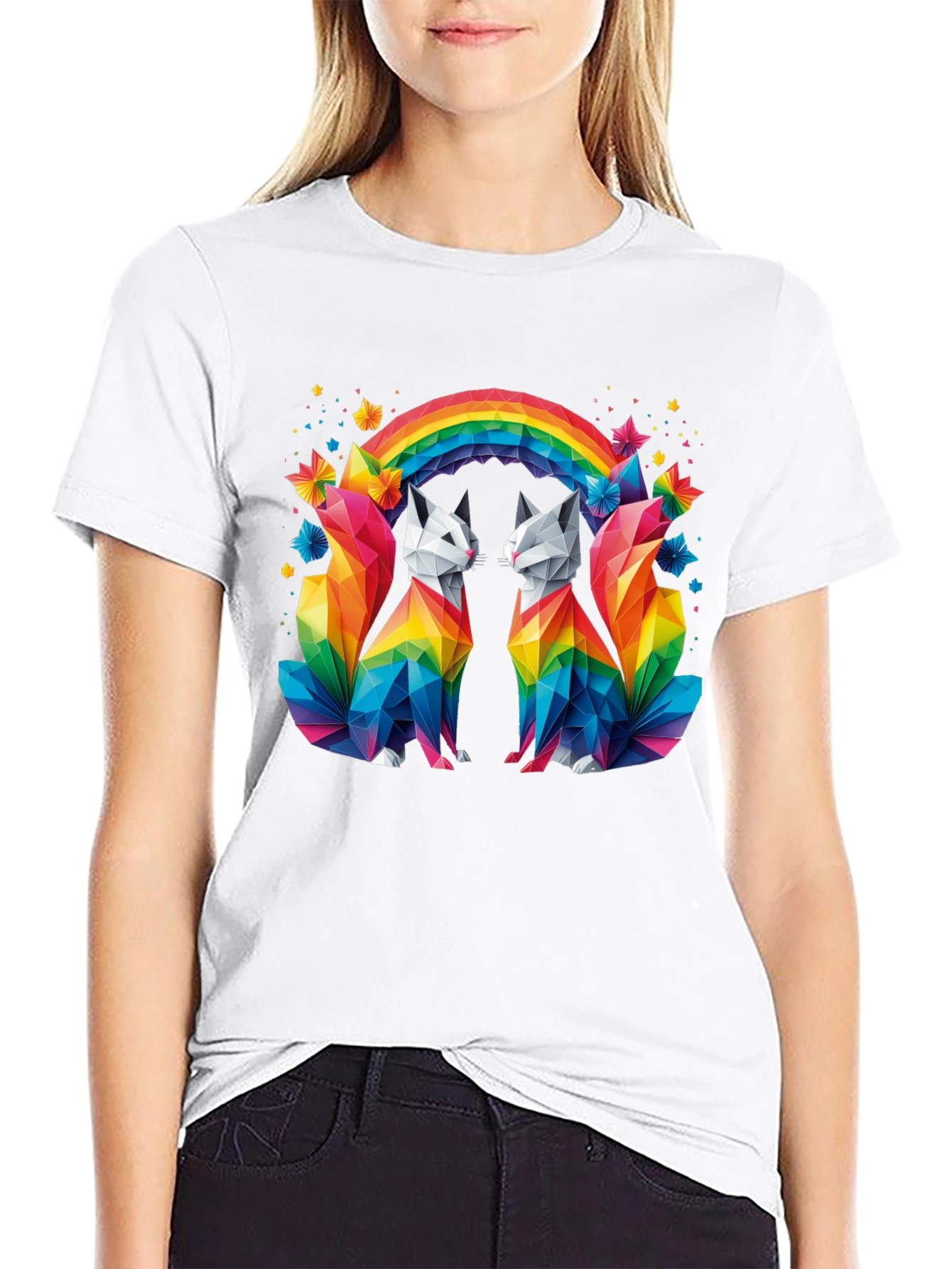 Rainbow Cats Graphic Tee