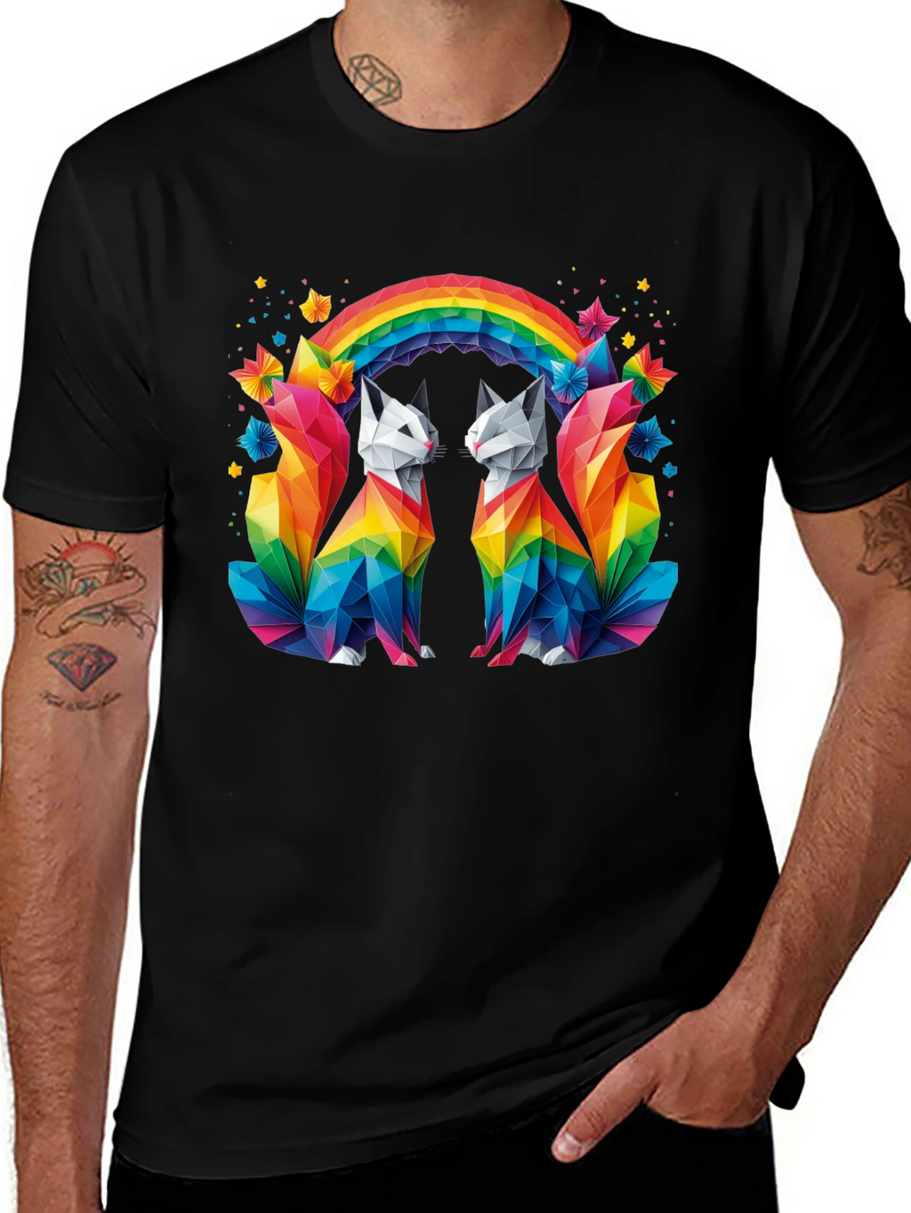 Rainbow Cats Graphic Tee
