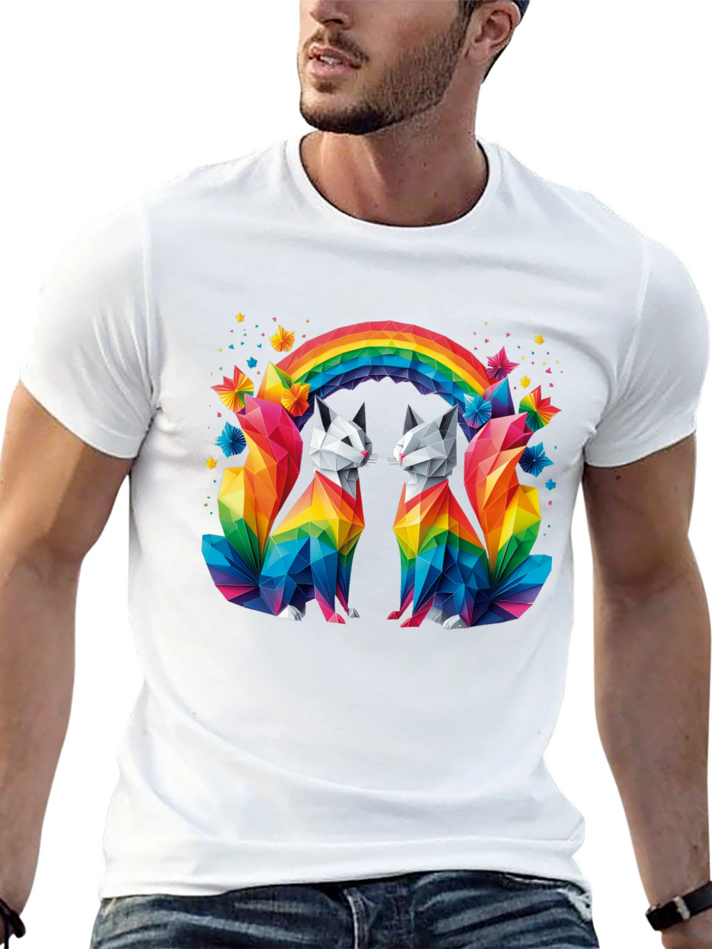 Rainbow Cats Graphic Tee