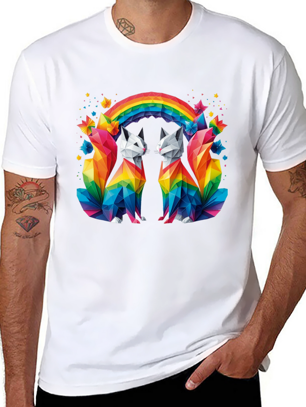 Rainbow Cats Graphic Tee