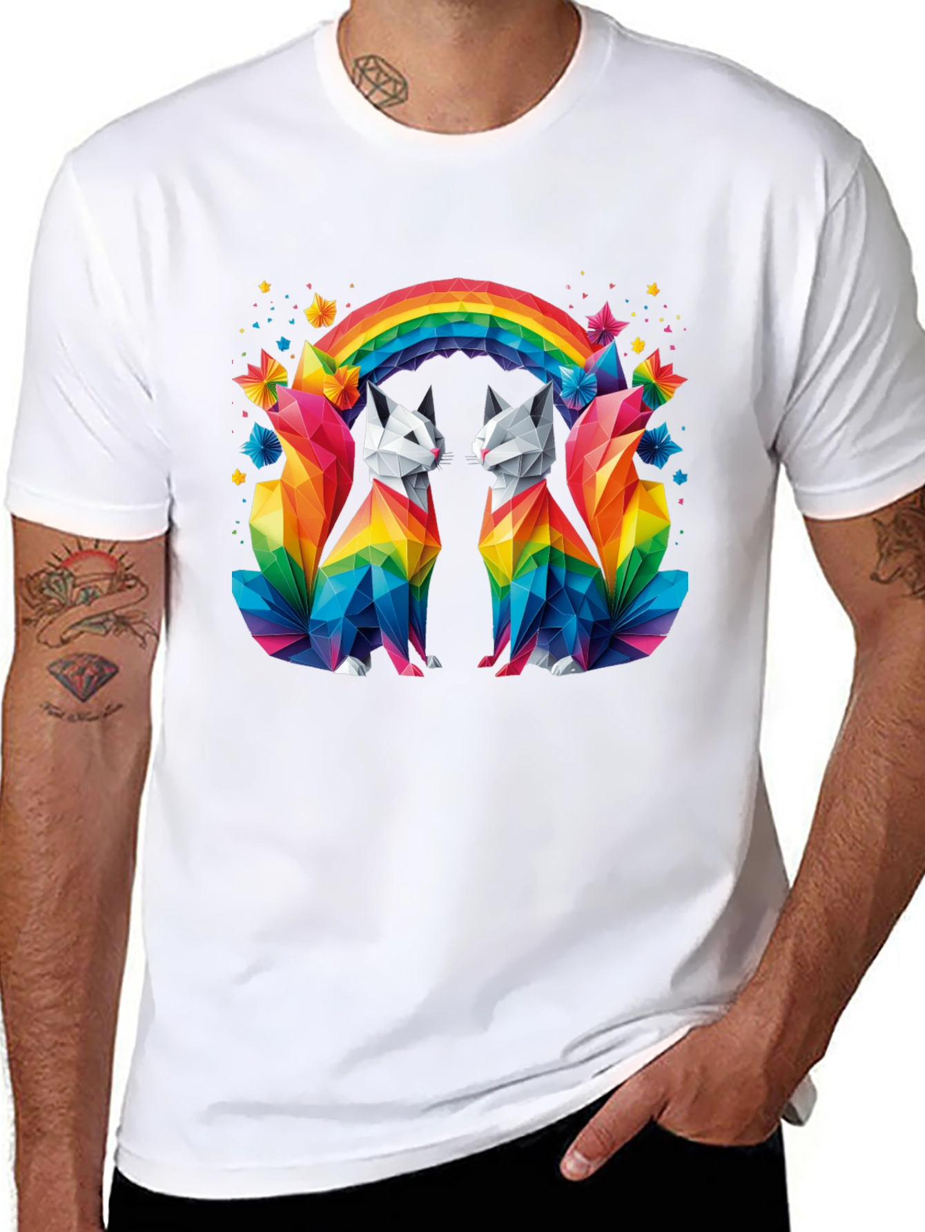 Rainbow Cats Graphic Tee