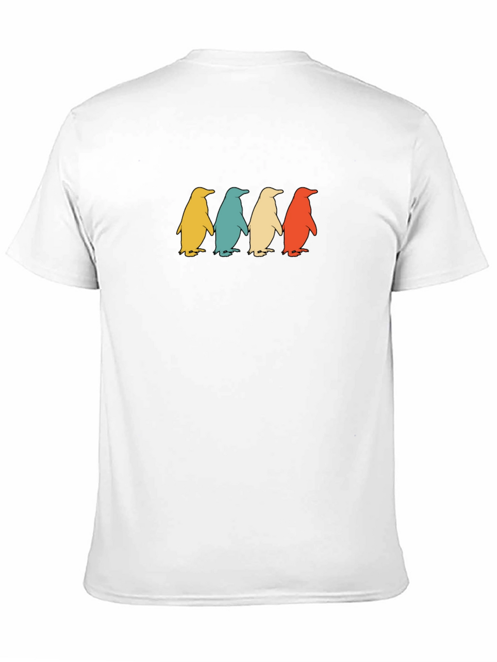 Retro Penguin Parade Graphic Tee - Black