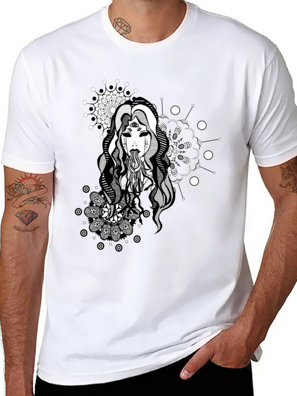 Mystic Woman Graphic Tee - Black T-Shirt