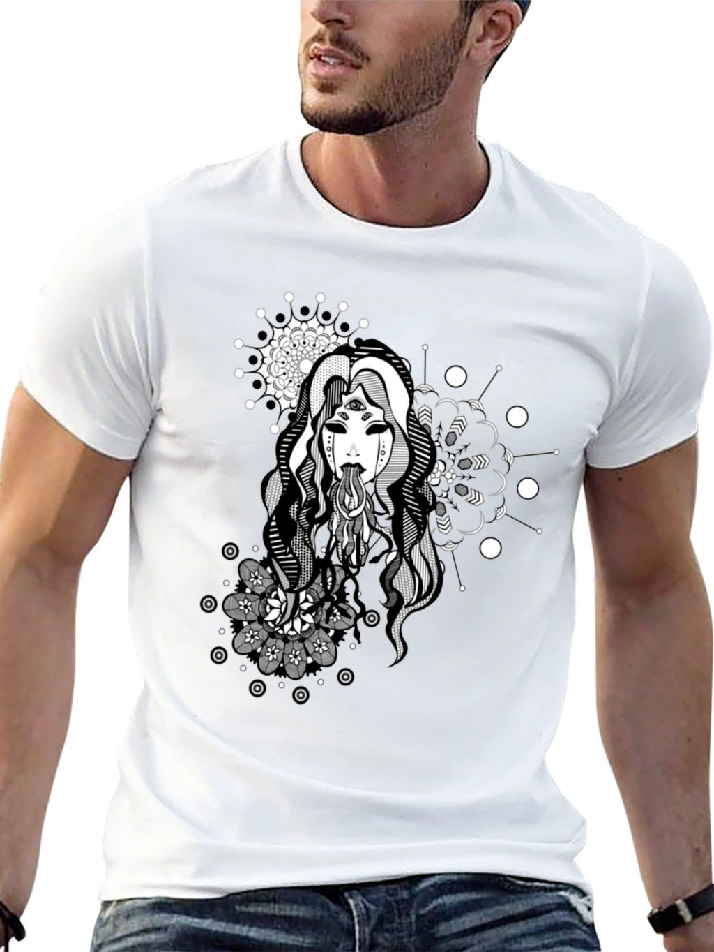 Mystic Woman Graphic Tee - Black T-Shirt