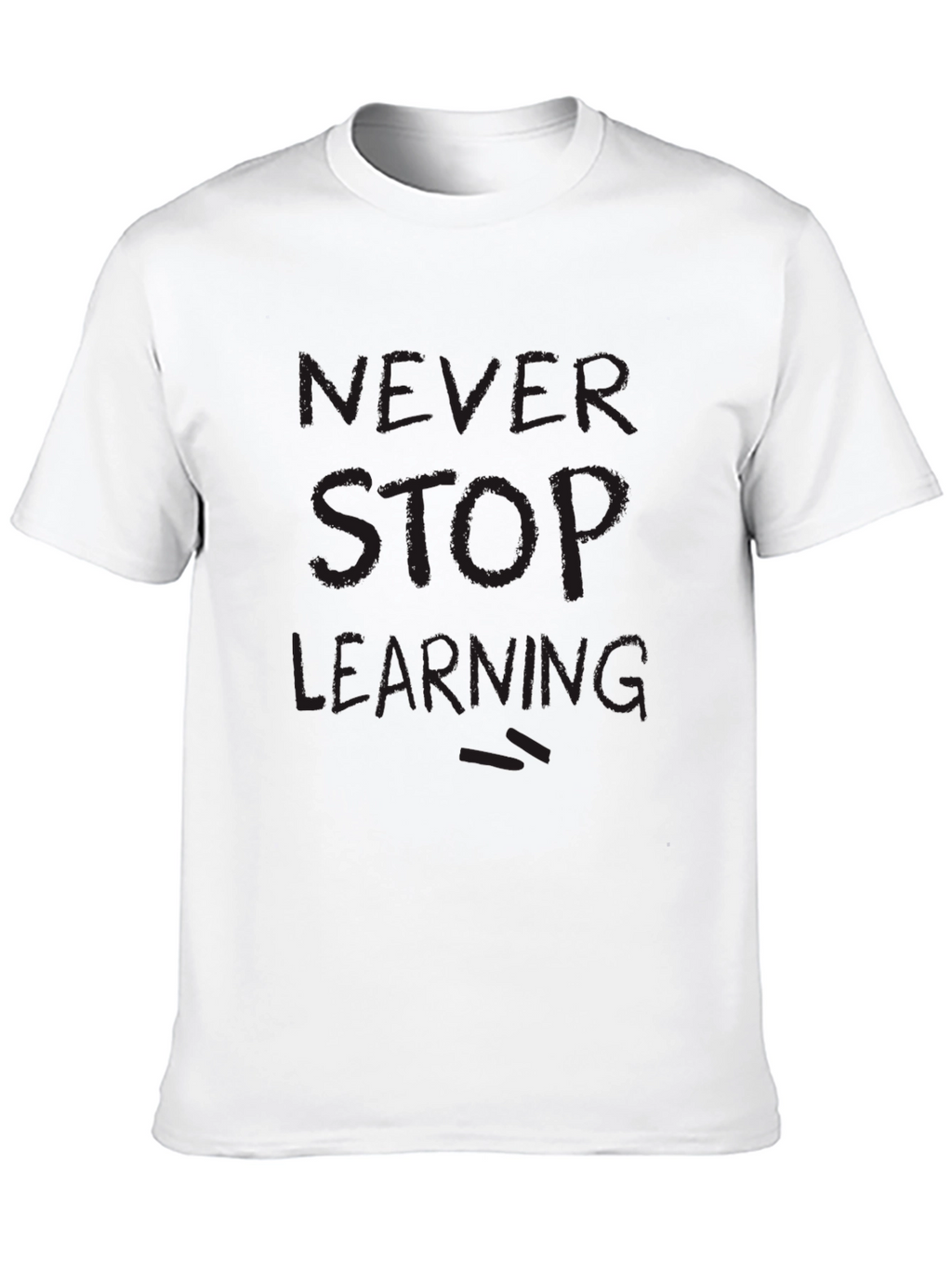 Never Stop Learning Black T-Shirt