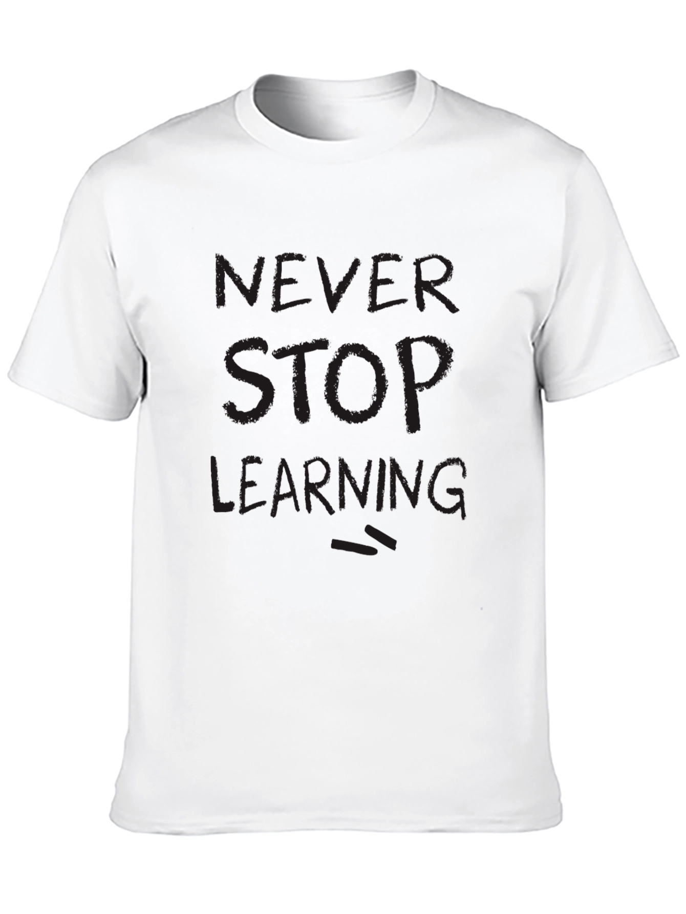 Never Stop Learning Black T-Shirt