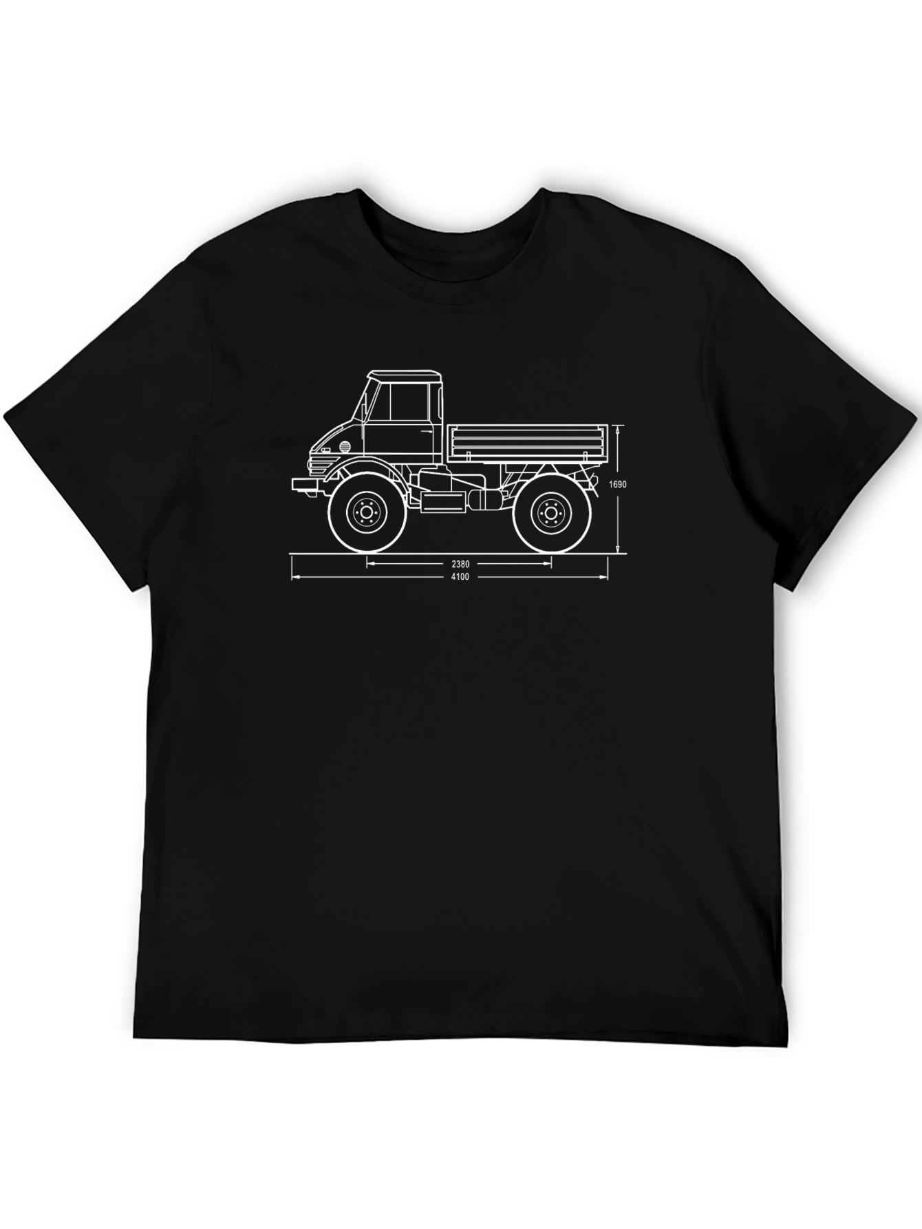 Unimog Blueprint T-Shirt - Black