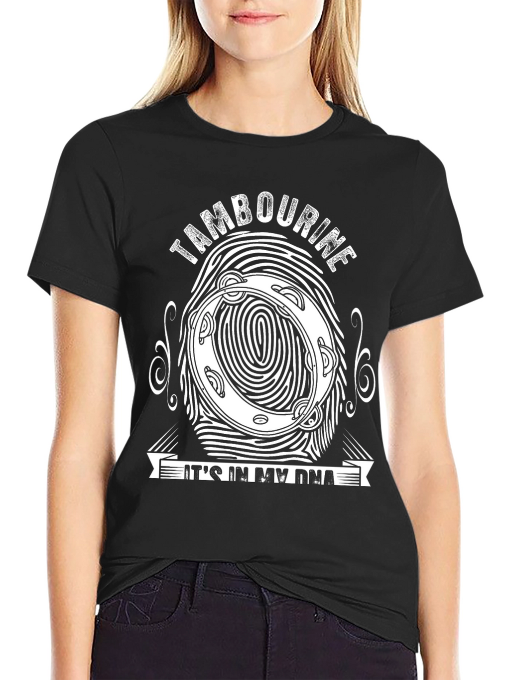 Tambourine DNA Graphic Tee - Musicians T-Shirt