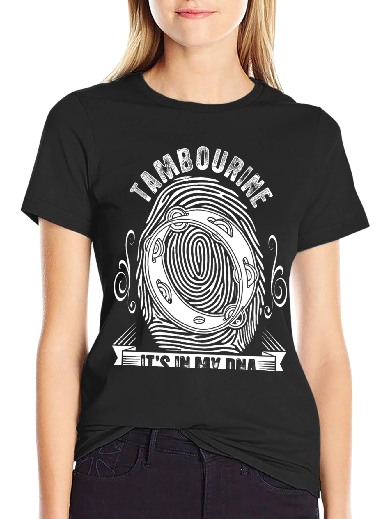 Tambourine DNA Graphic Tee - Musicians T-Shirt