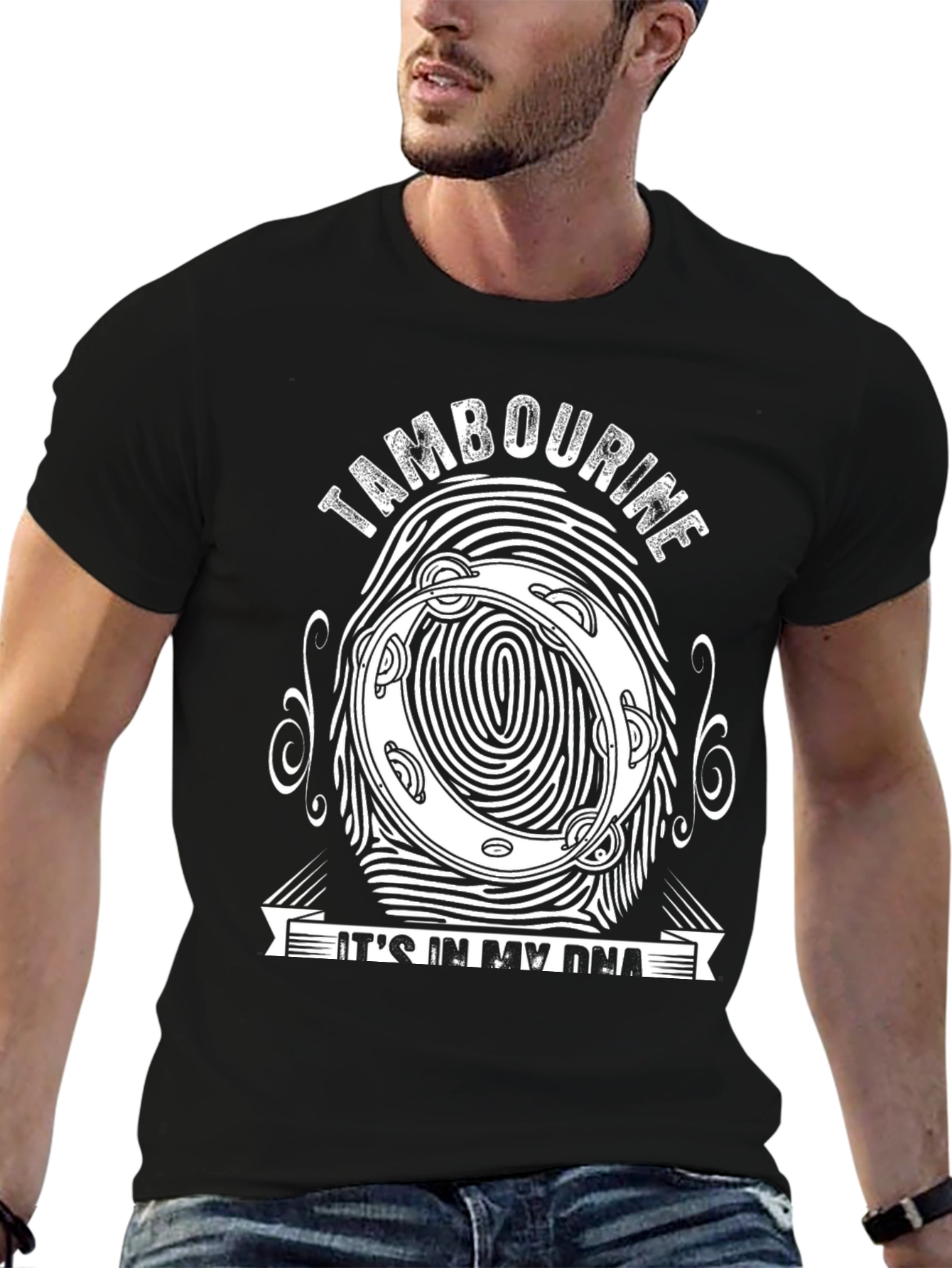 Tambourine DNA Graphic Tee - Musicians T-Shirt
