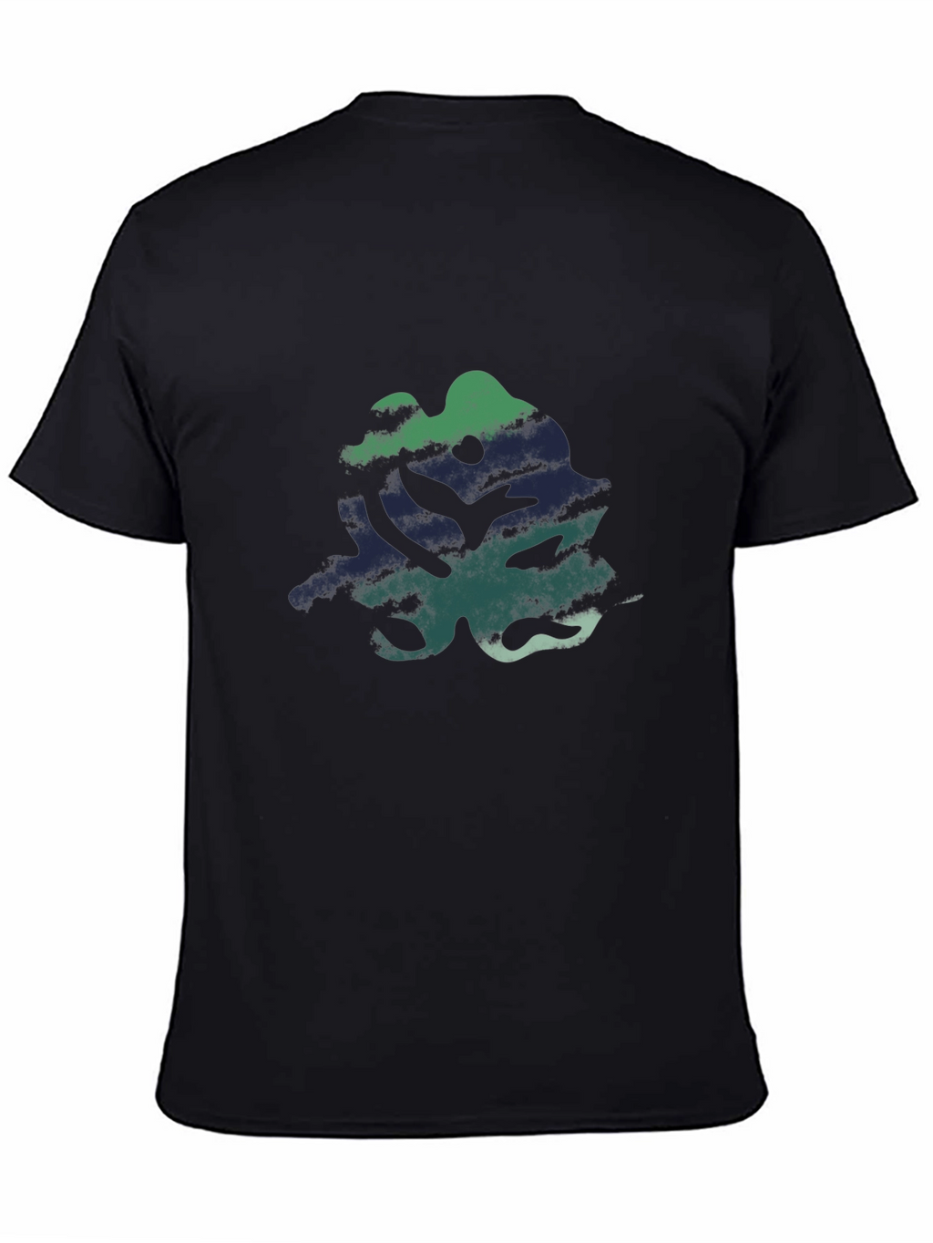 Abstract Graphic Print Black Casual T-Shirt