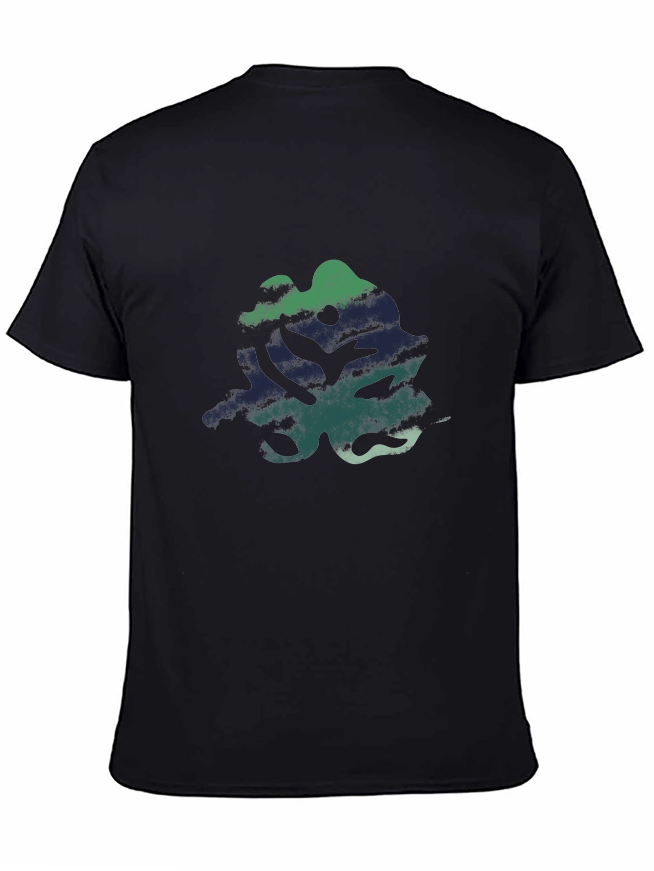 Abstract Graphic Print Black Casual T-Shirt