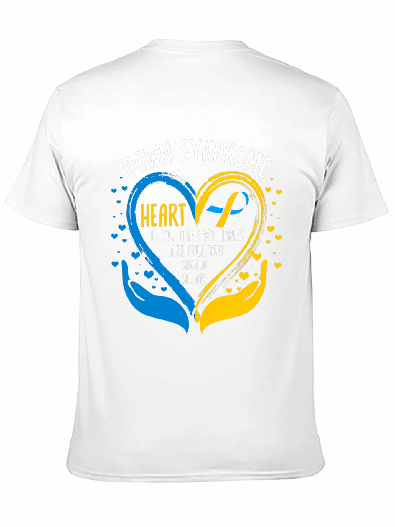 Down Syndrome Awareness T-Shirt - Heart & Hands Design