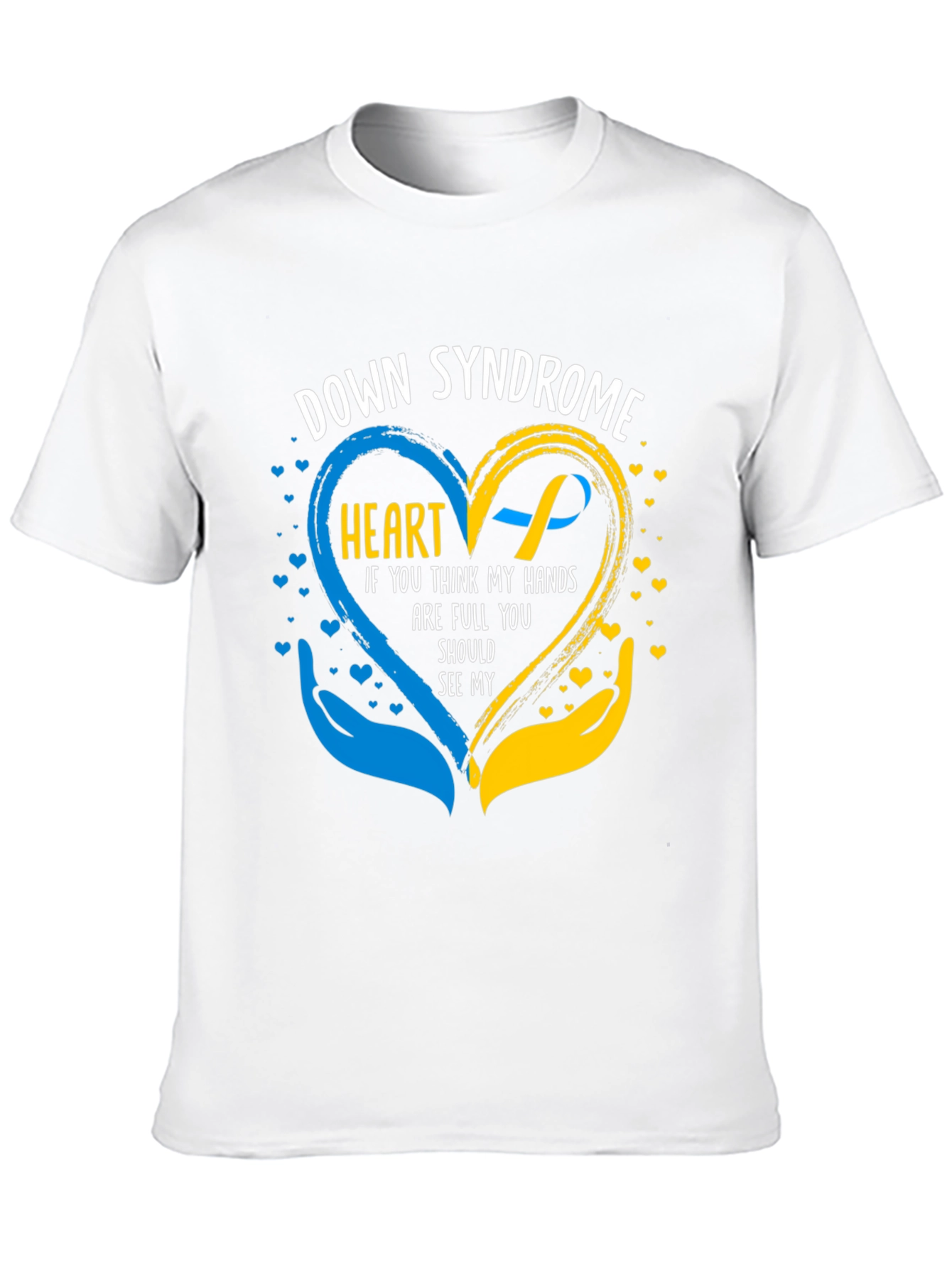 Down Syndrome Awareness T-Shirt - Heart & Hands Design