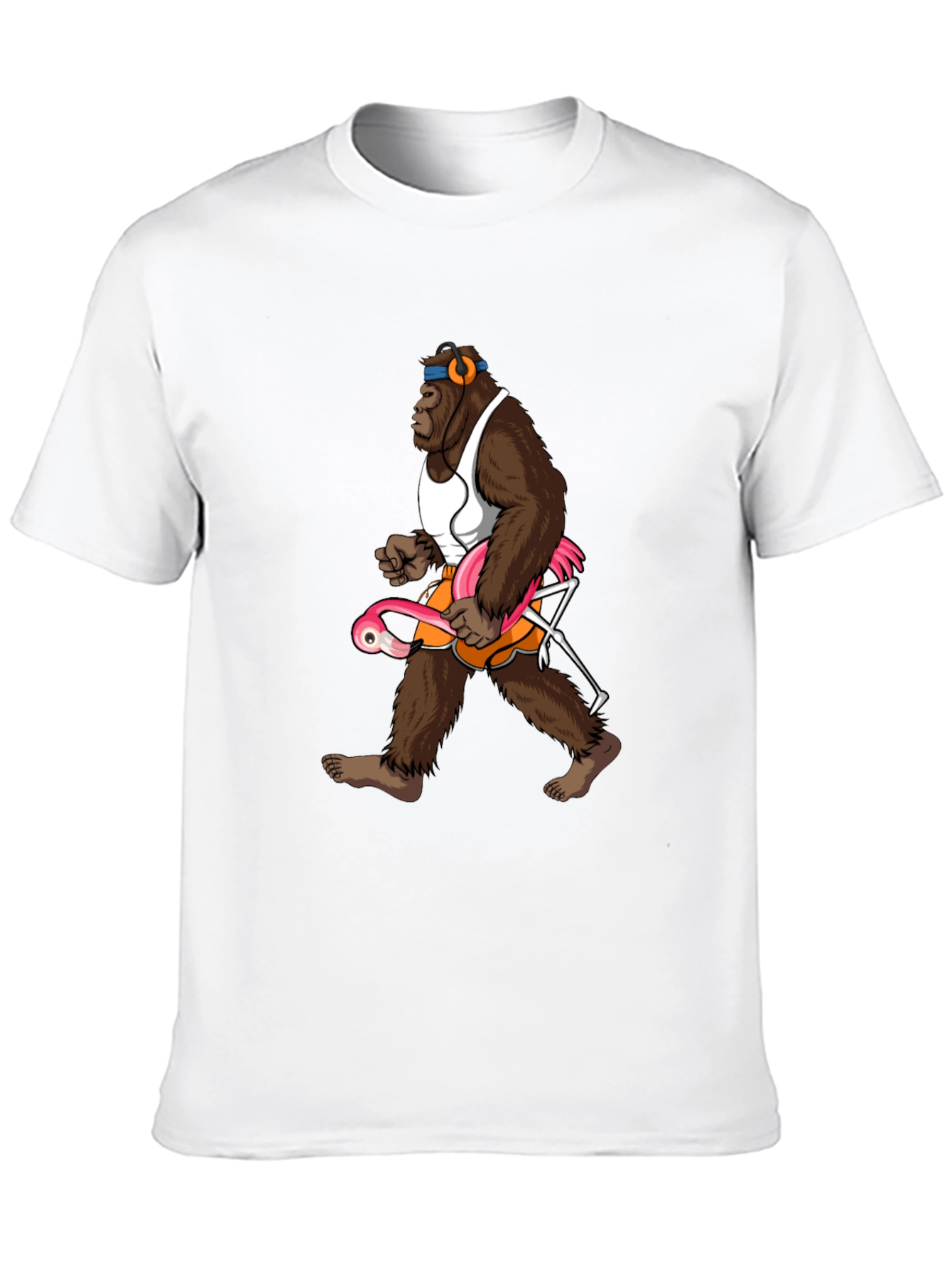Gorilla Flamingo T-Shirt - Funny Animal Tee