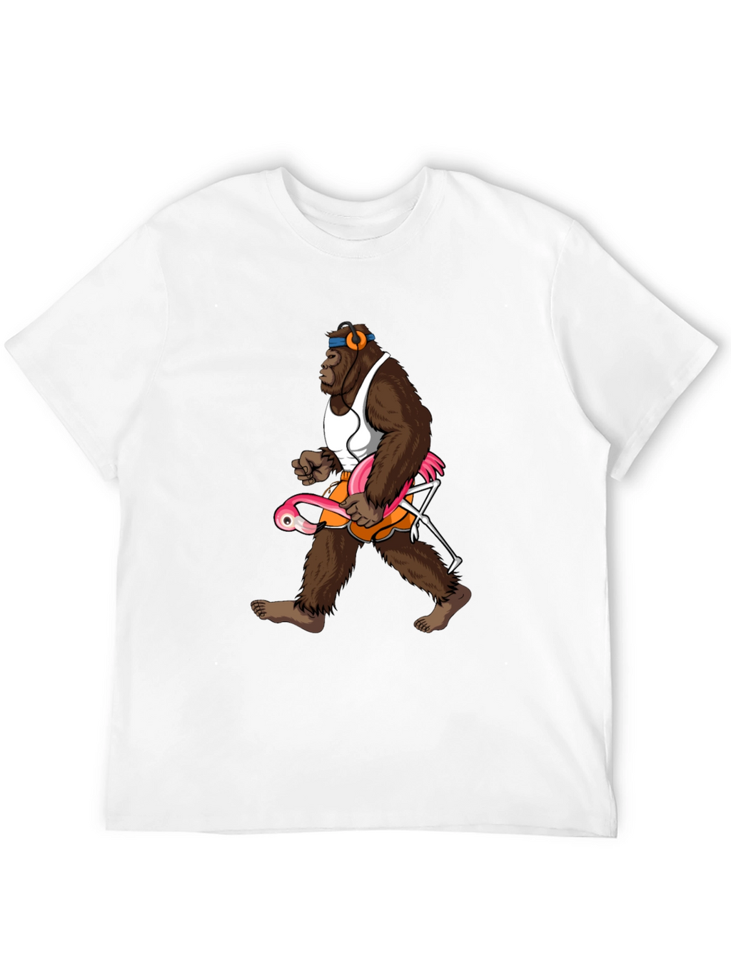 Gorilla Flamingo T-Shirt - Funny Animal Tee