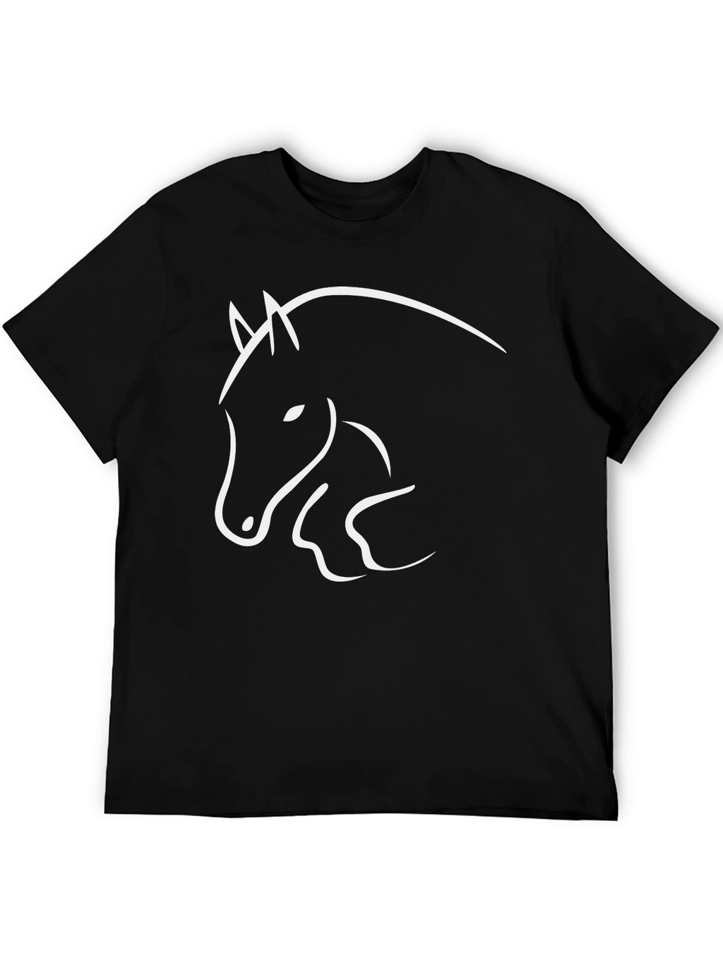 Horse Graphic Tee - Black Casual Shirt