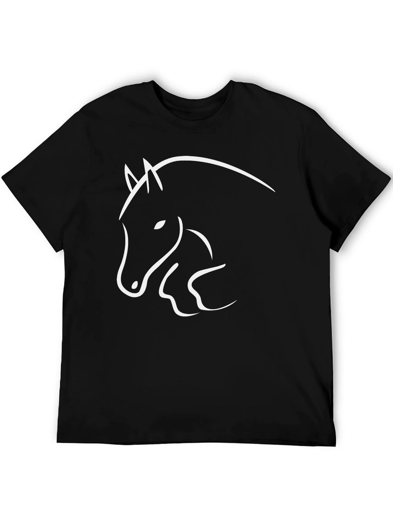 Horse Graphic Tee - Black Casual Shirt