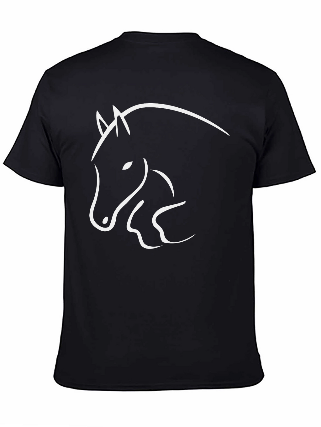 Horse Graphic Tee - Black Casual Shirt