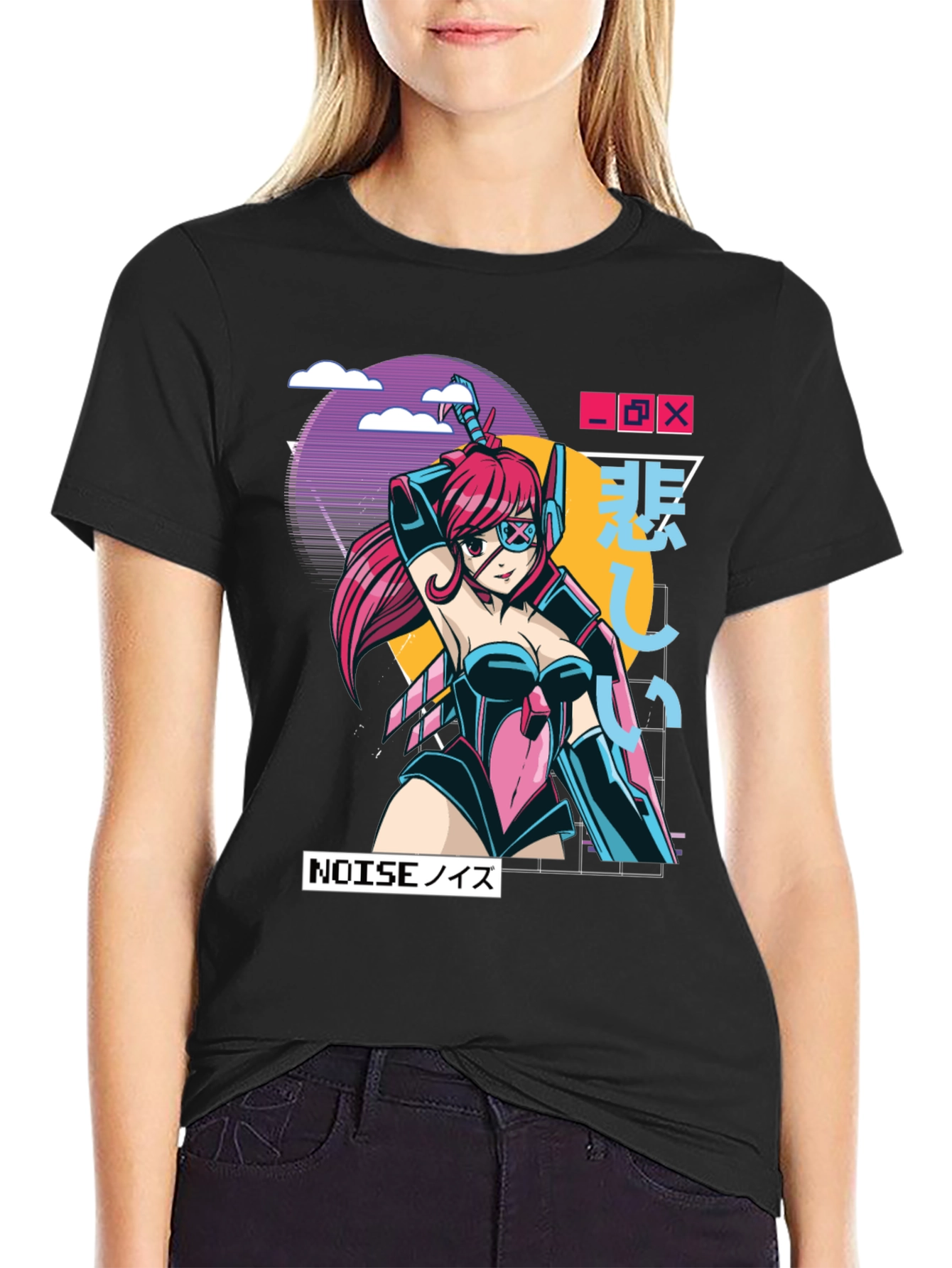 Cyberpunk Anime Graphic Tee - Gamer Style