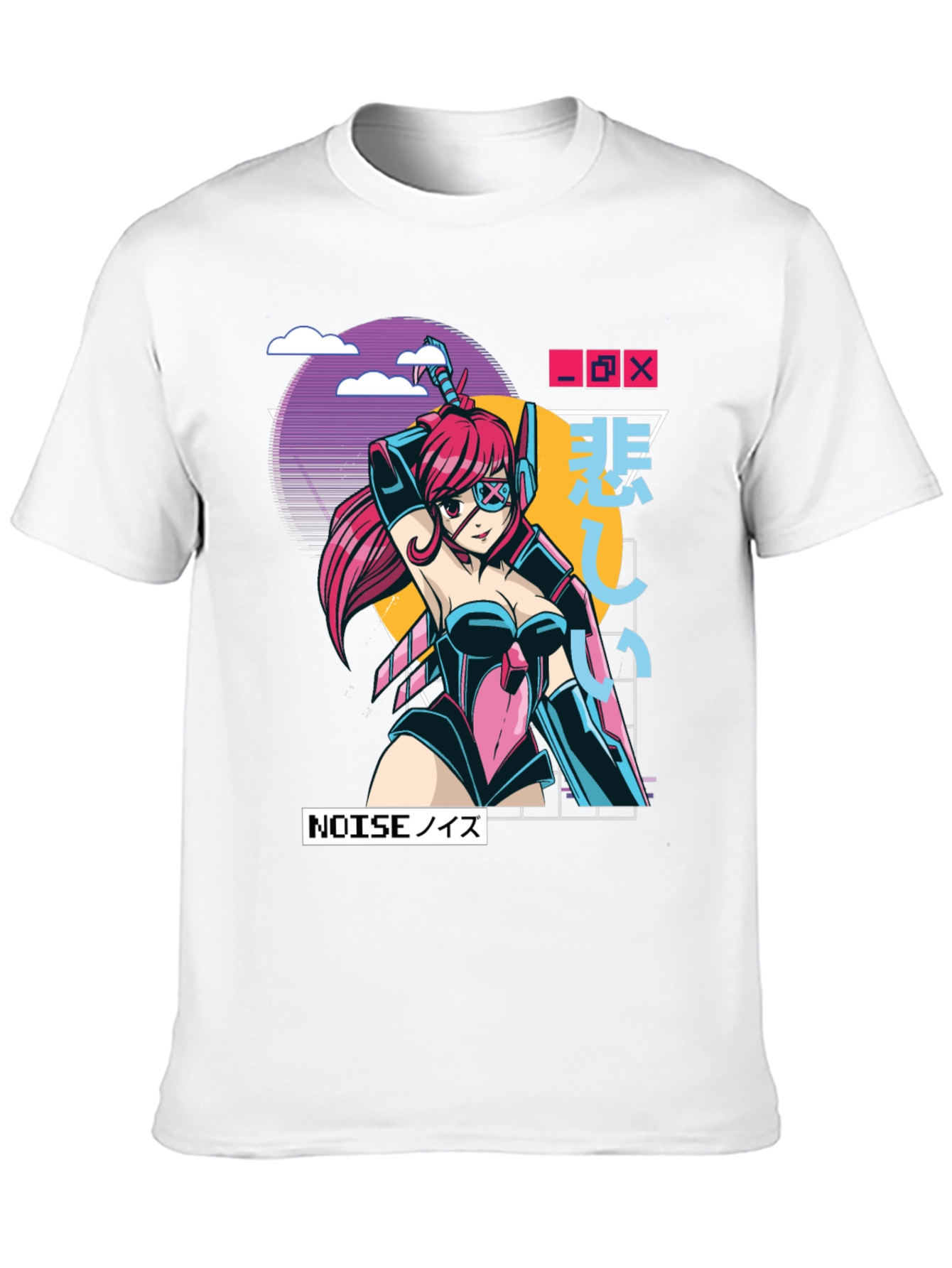 Cyberpunk Anime Graphic Tee - Gamer Style