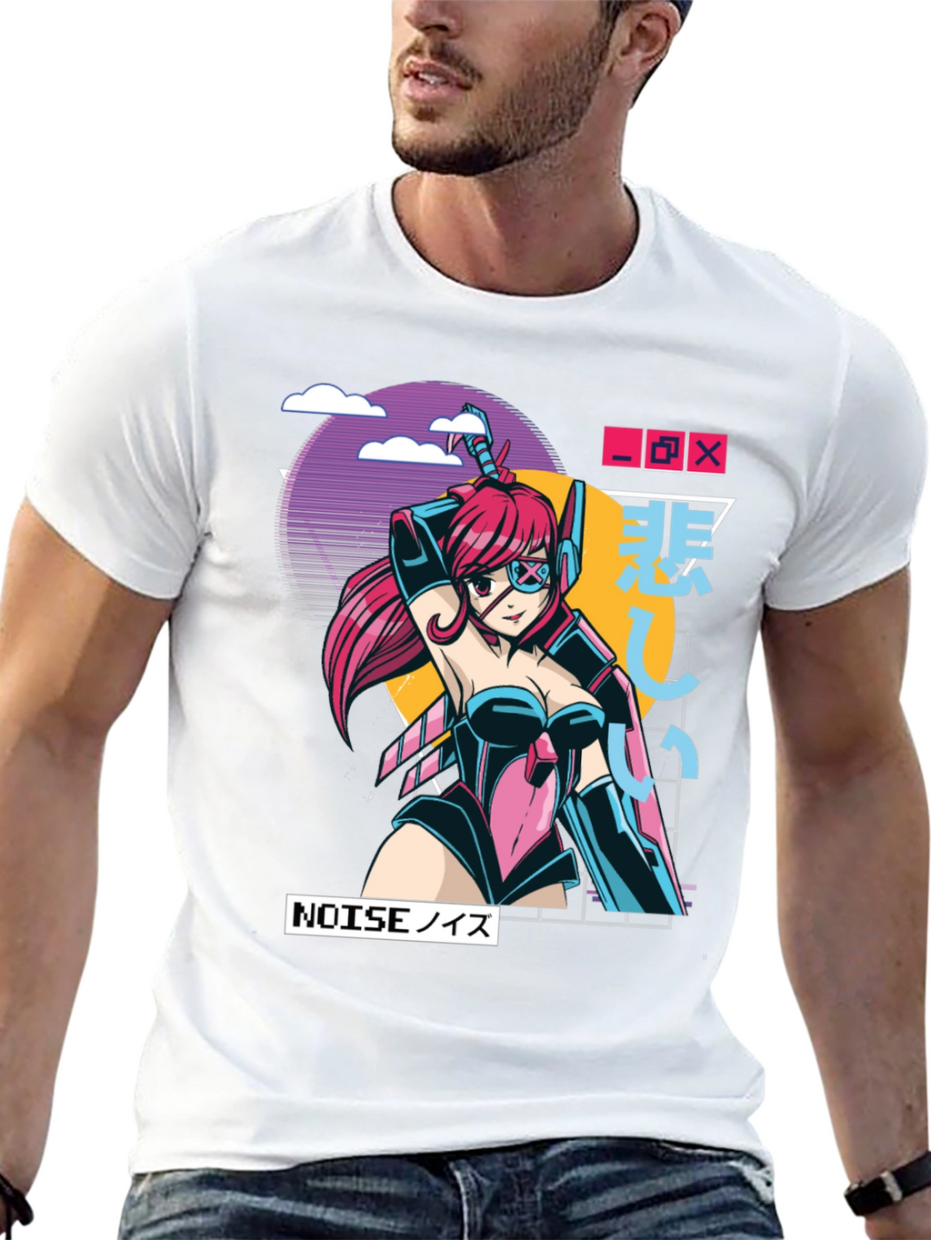 Cyberpunk Anime Graphic Tee - Gamer Style