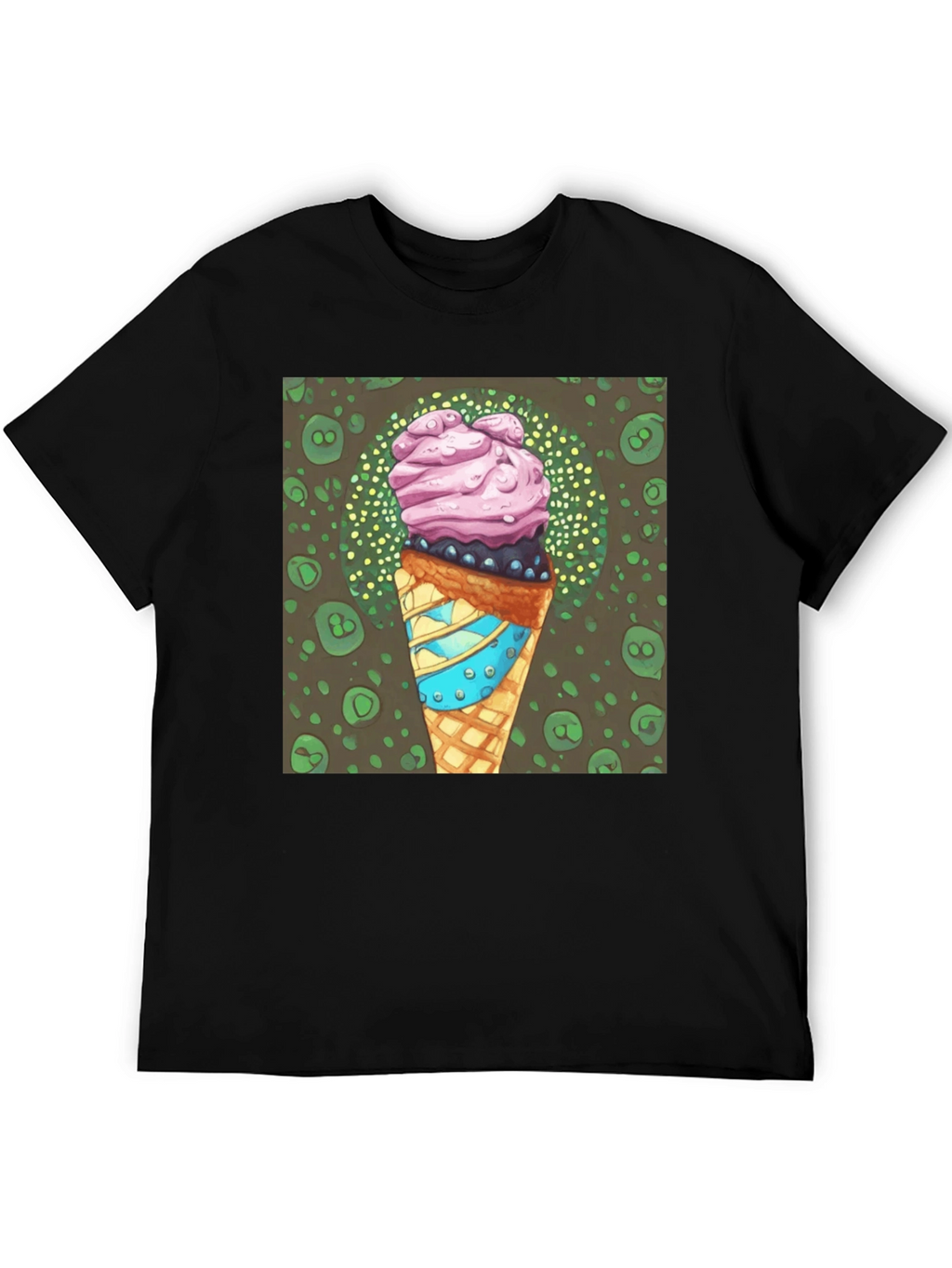 Ice Cream Cone Graphic Tee - Cool Dessert Shirt