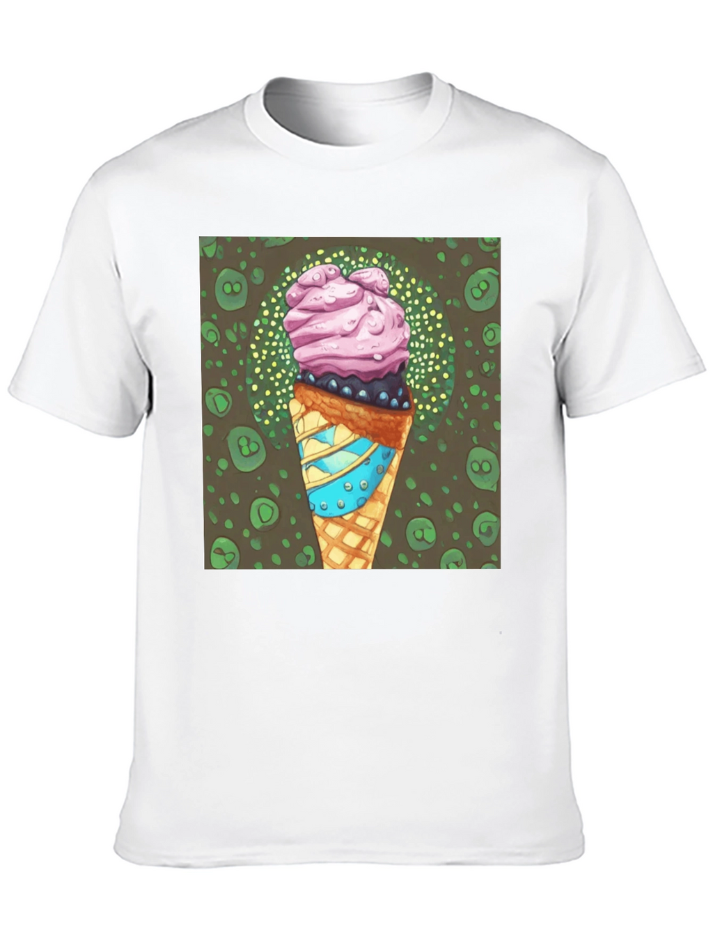 Ice Cream Cone Graphic Tee - Cool Dessert Shirt