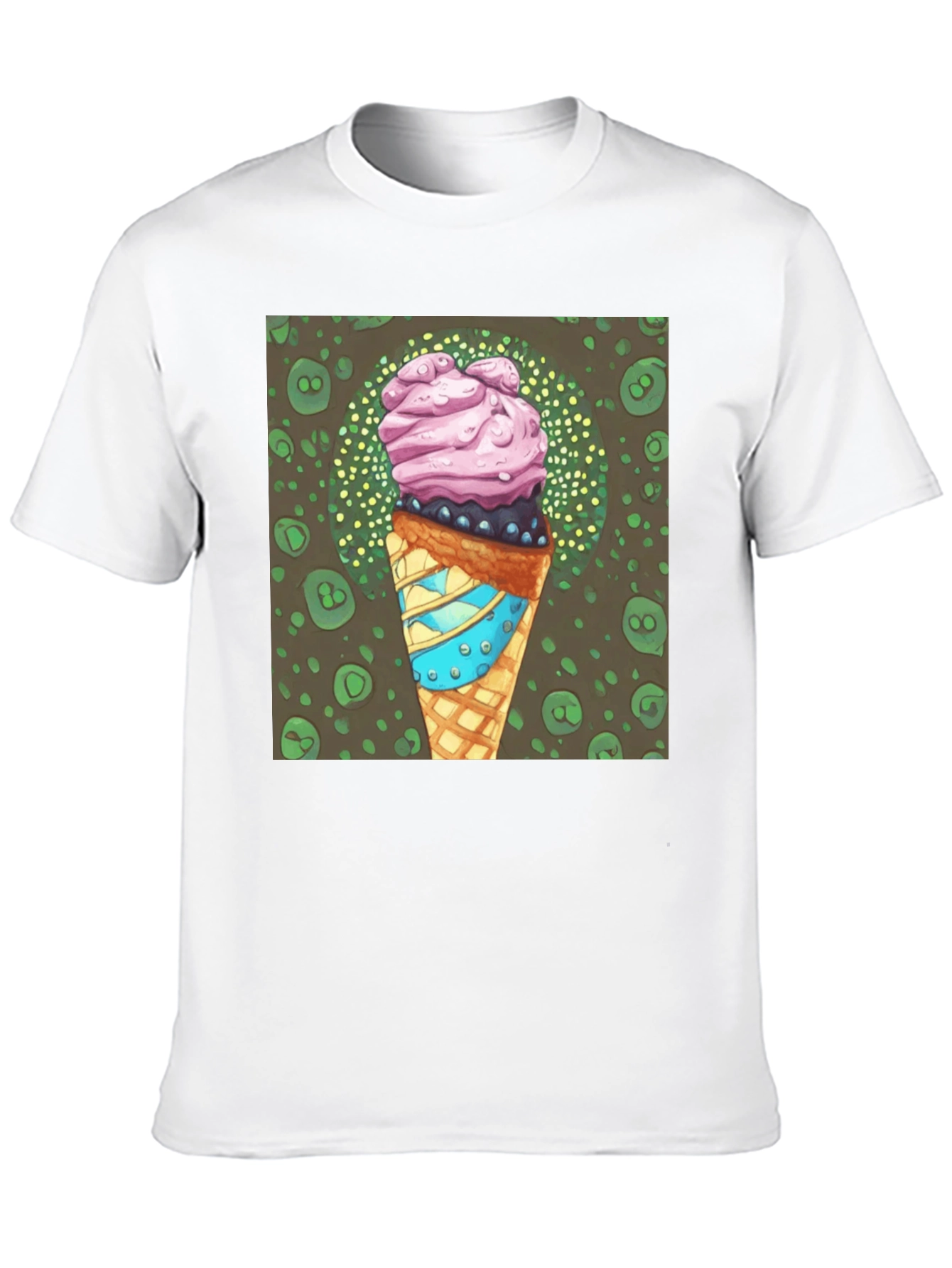 Ice Cream Cone Graphic Tee - Cool Dessert Shirt