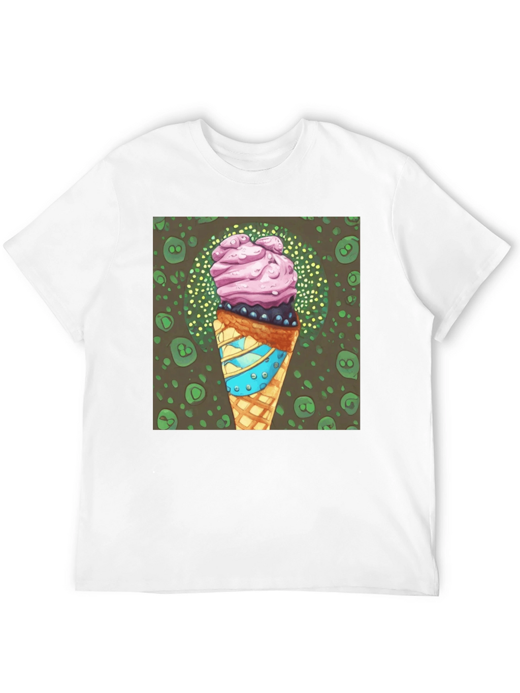 Ice Cream Cone Graphic Tee - Cool Dessert Shirt