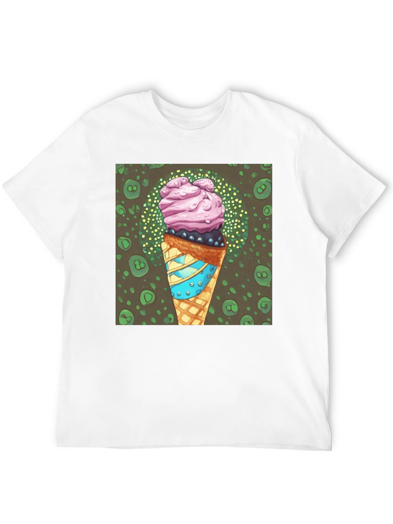 Ice Cream Cone Graphic Tee - Cool Dessert Shirt