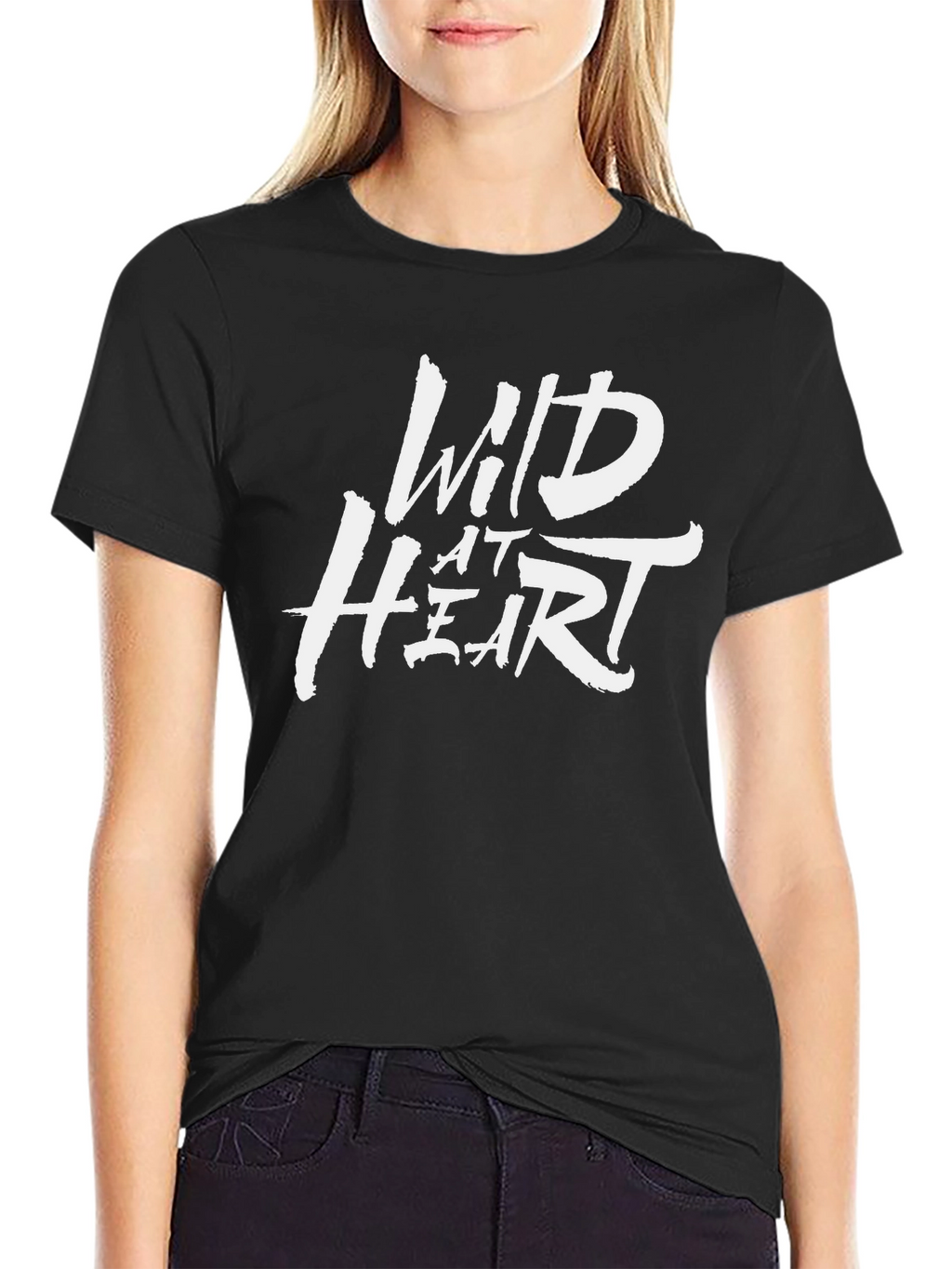 Wild at Heart Graphic Tee - Black Casual T-Shirt