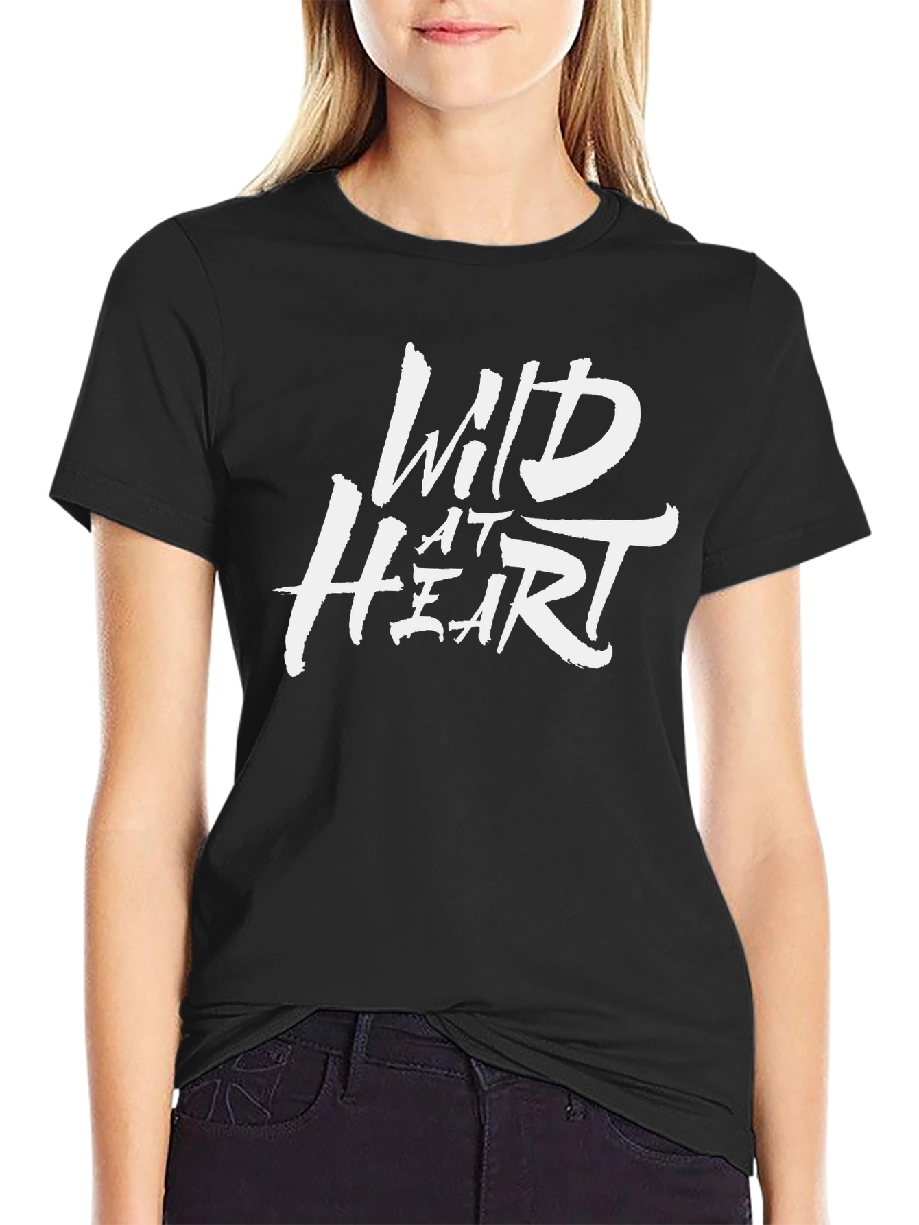 Wild at Heart Graphic Tee - Black Casual T-Shirt