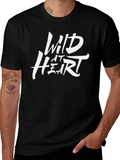 Wild at Heart Graphic Tee - Black Casual T-Shirt