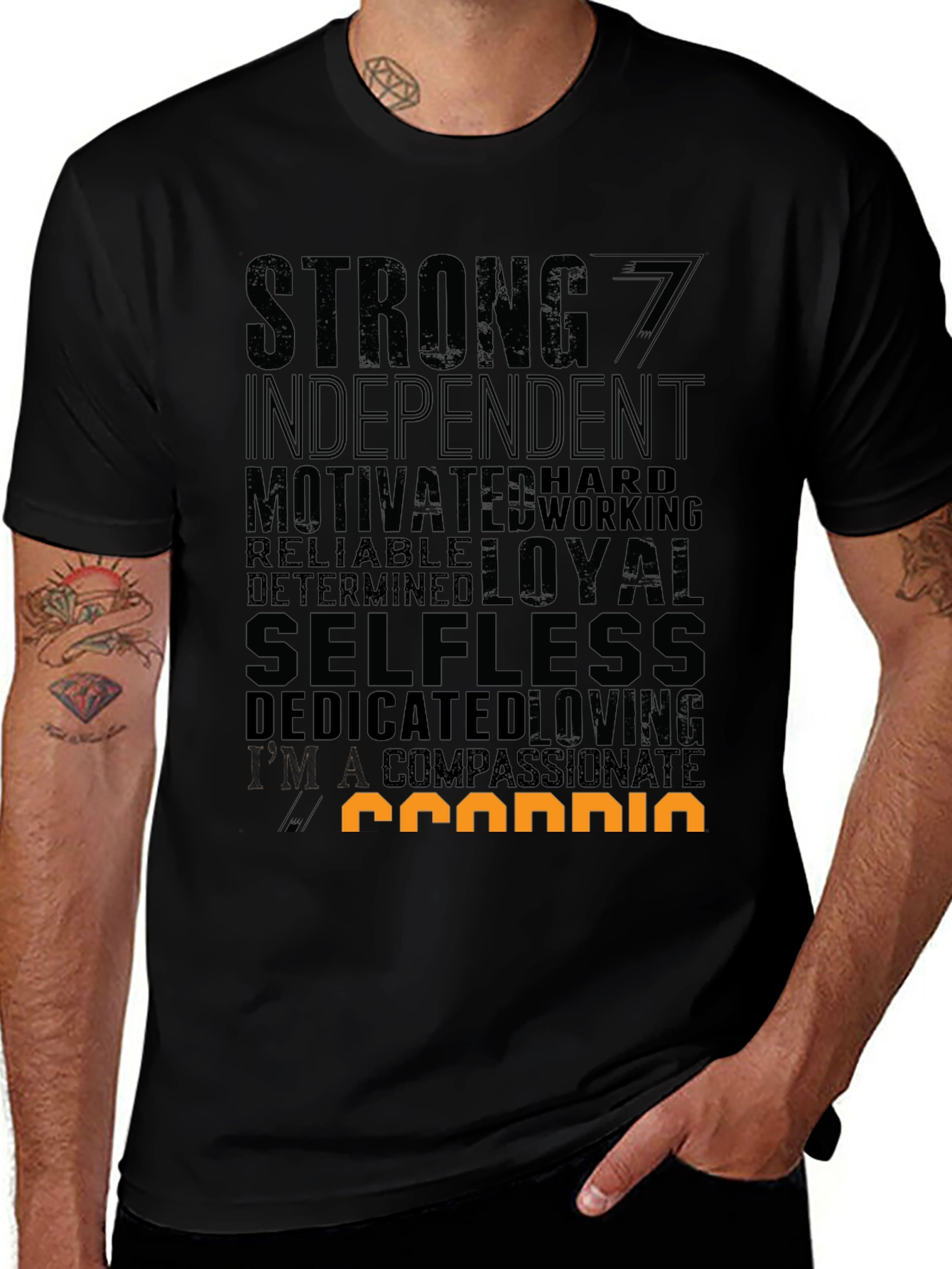 Scorpio Zodiac Sign T-Shirt: Strong Loyal Selfless