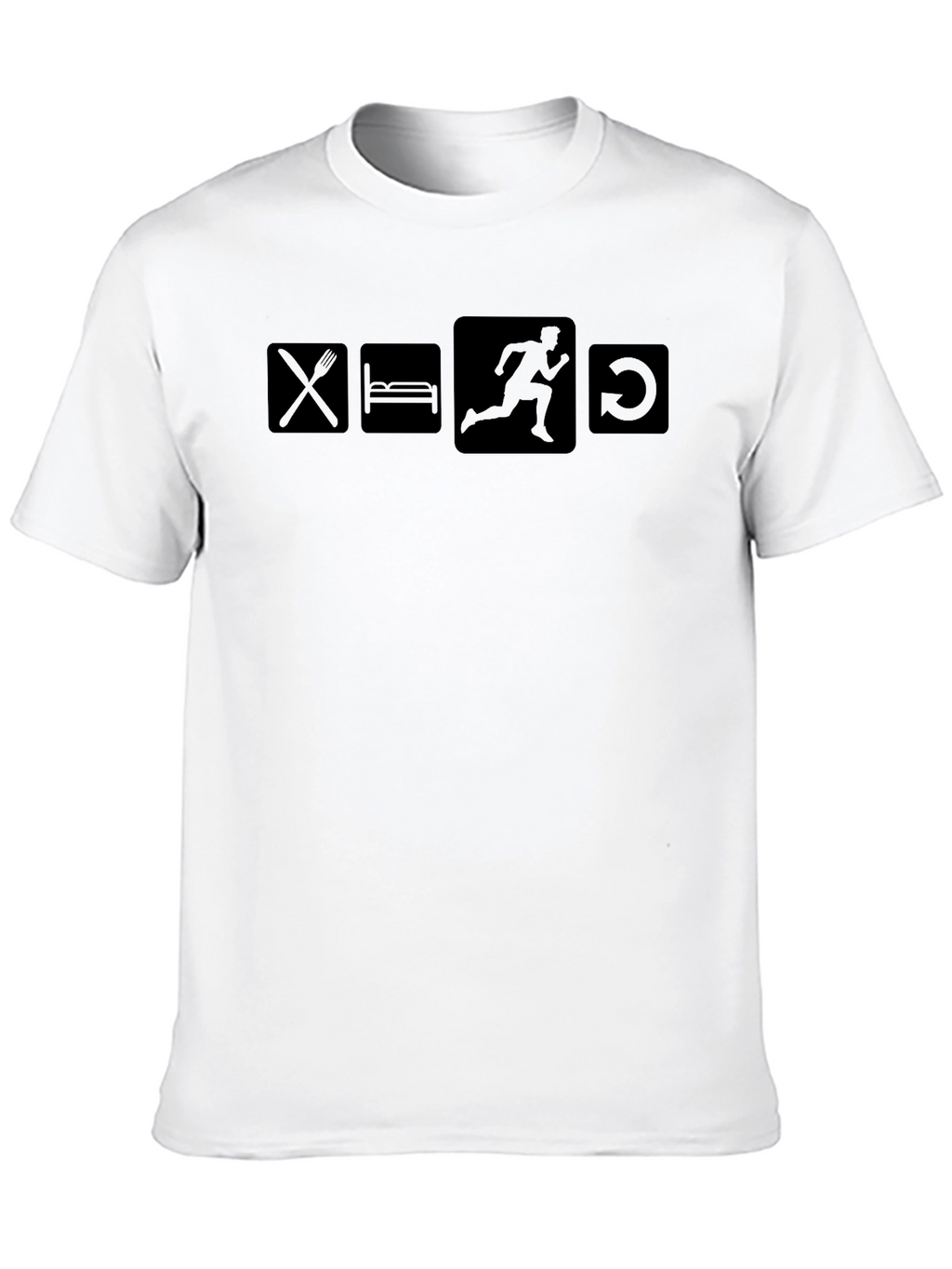 Eat Sleep Run Repeat Black T-Shirt