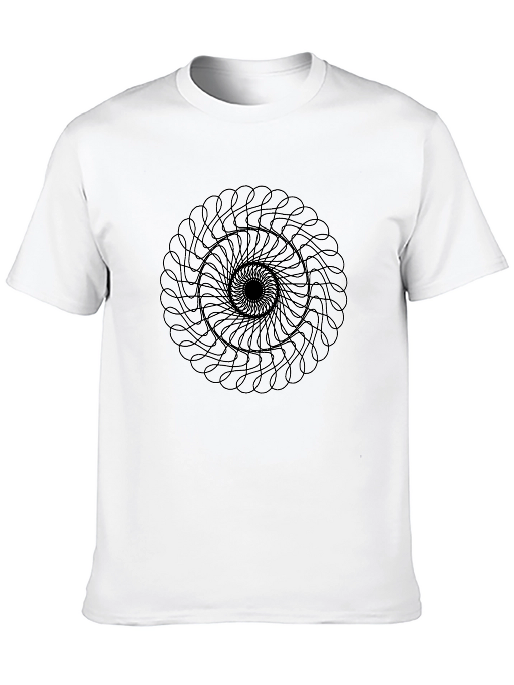 Black T-Shirt with Abstract Circle Design
